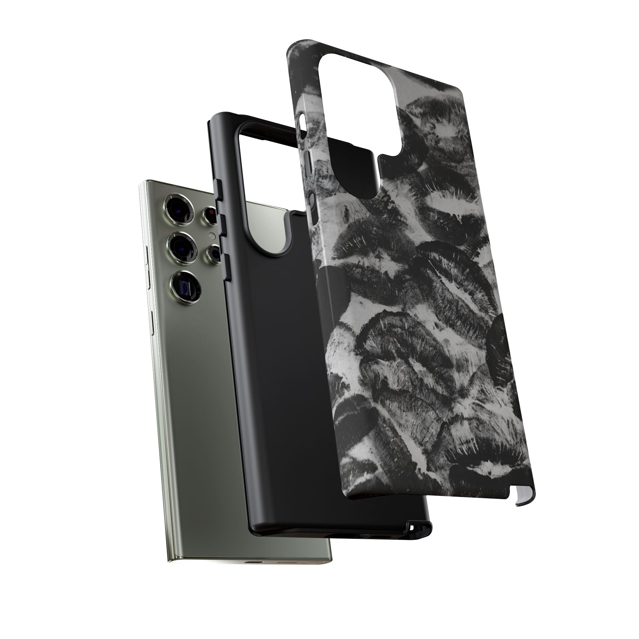 Black and Kiss Design Phone Case