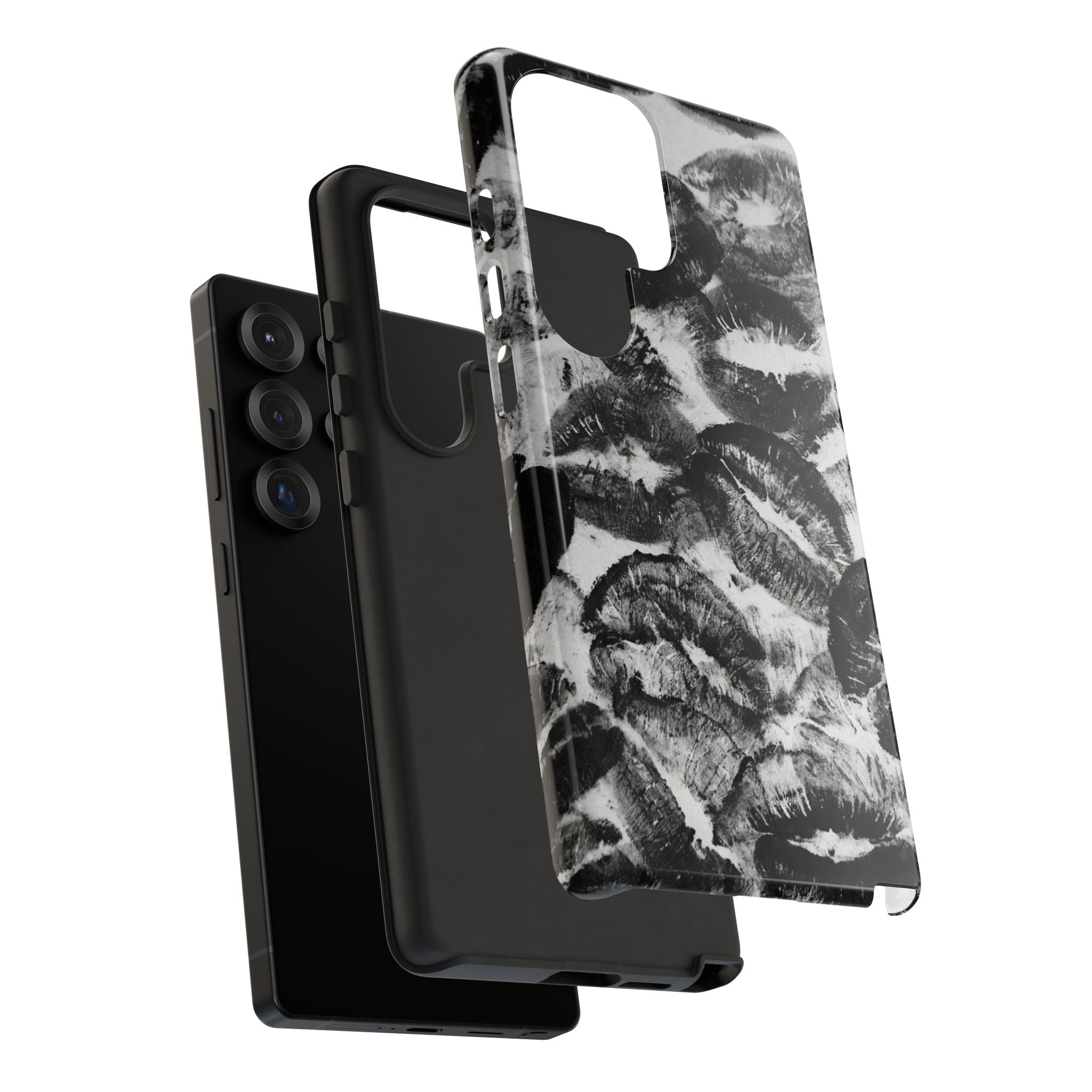 Black and Kiss Design Phone Case