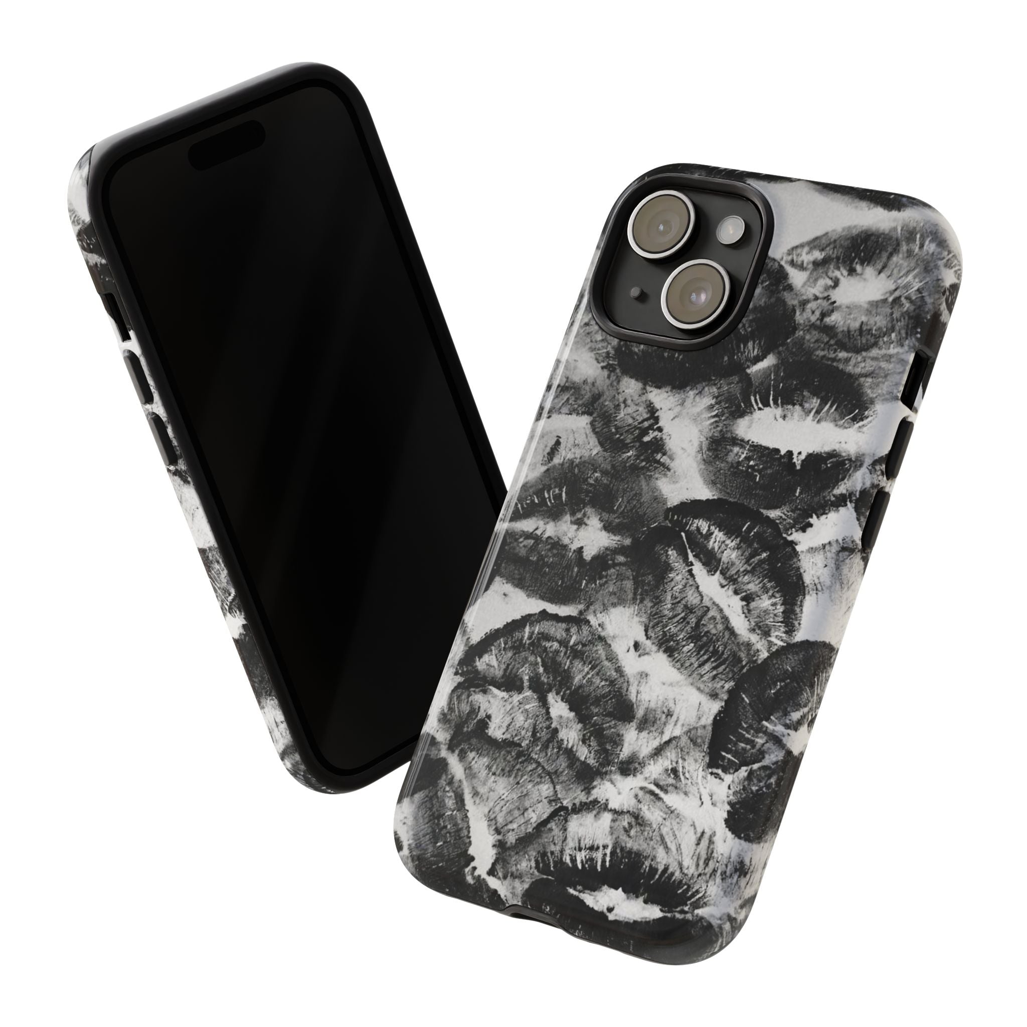 Black and Kiss Design Phone Case