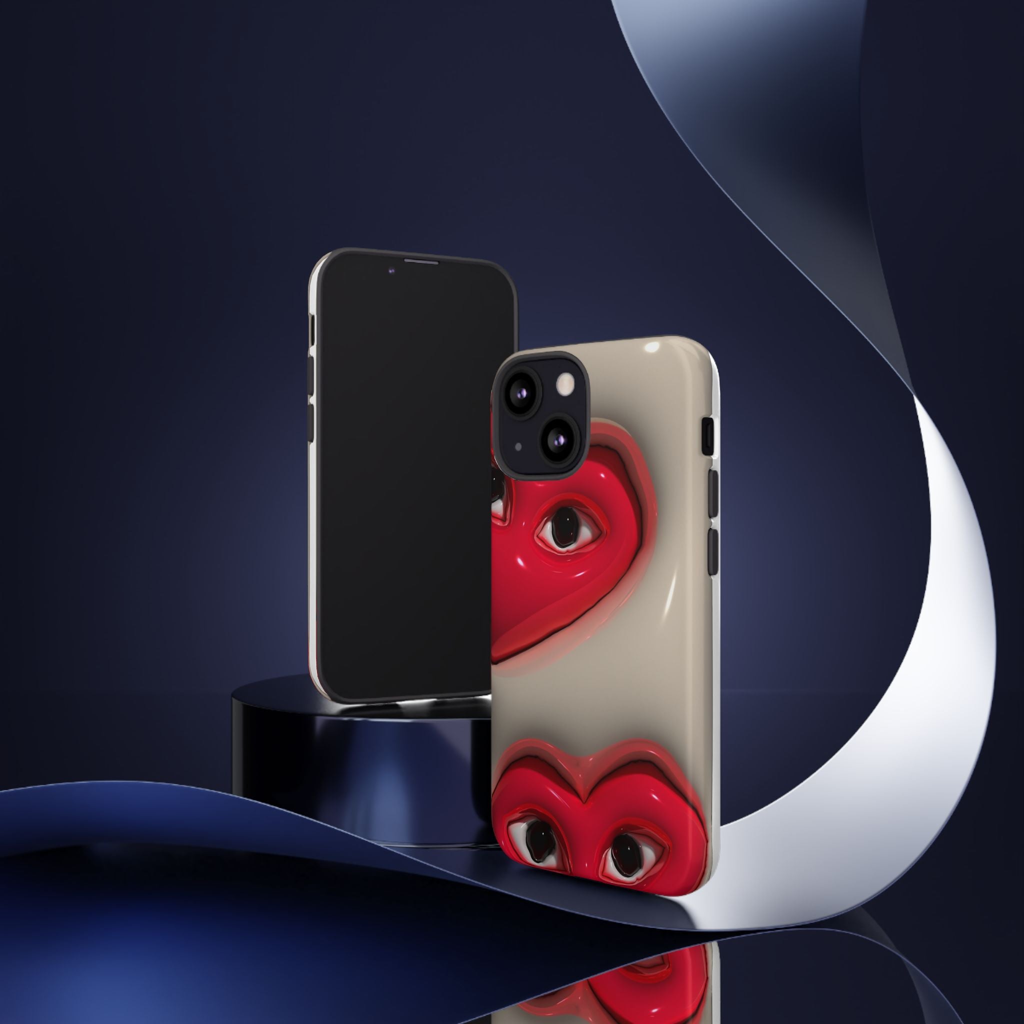 3D Hearts Phone Case
