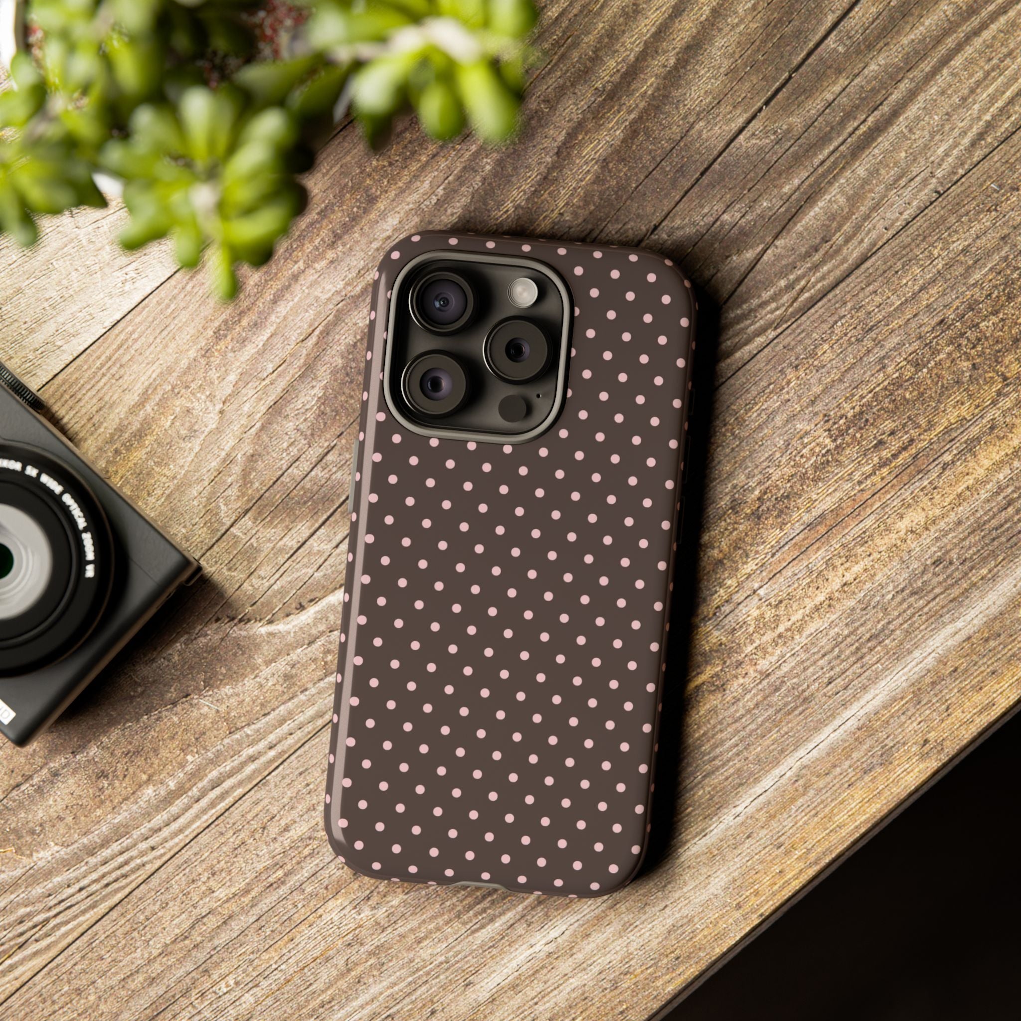 Brown Polka Phone Case
