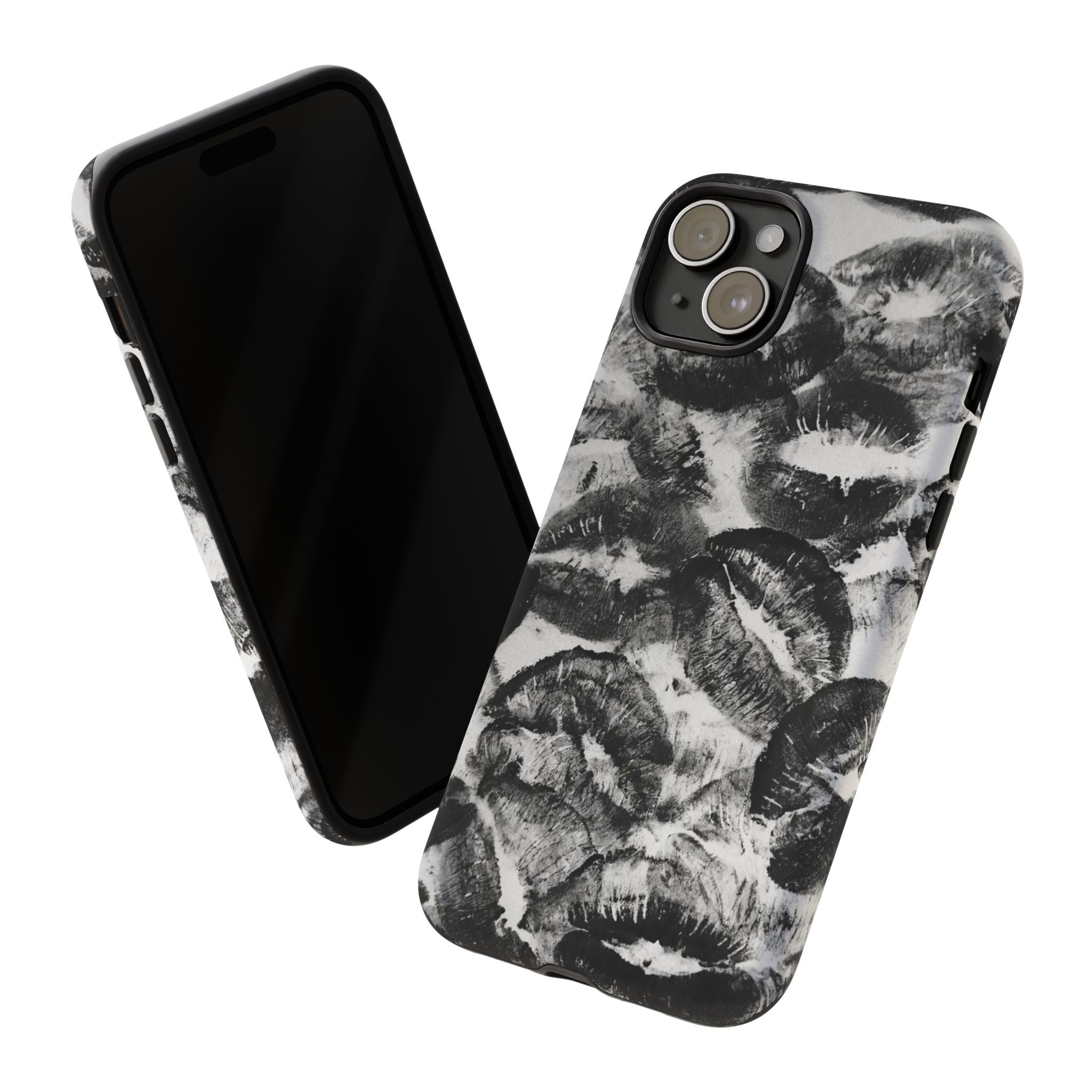 Black and Kiss Design Phone Case