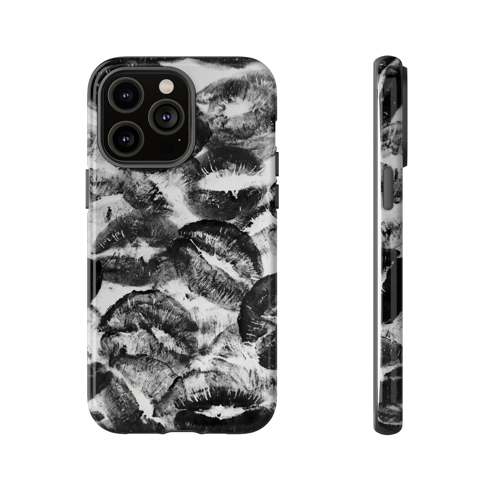 Black and Kiss Design Phone Case