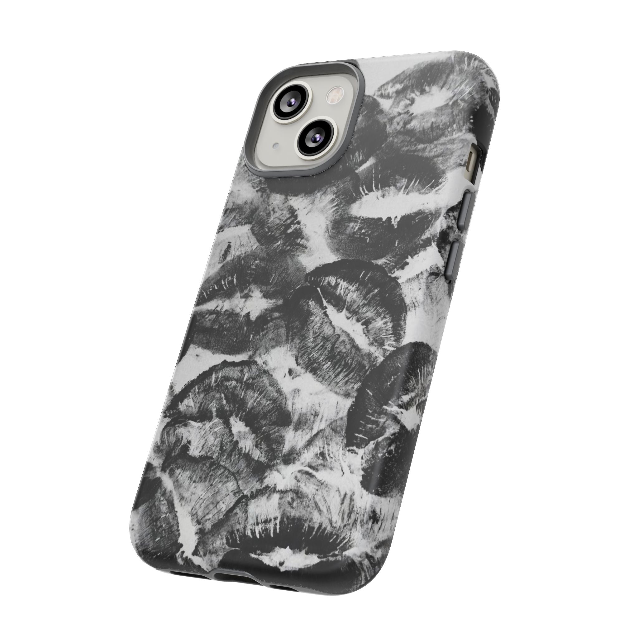 Black and Kiss Design Phone Case