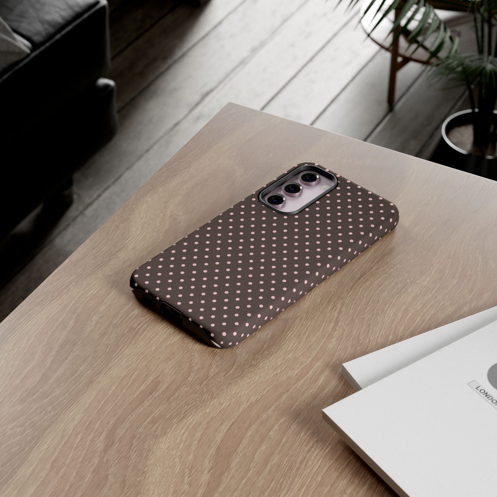 Brown Polka Phone Case