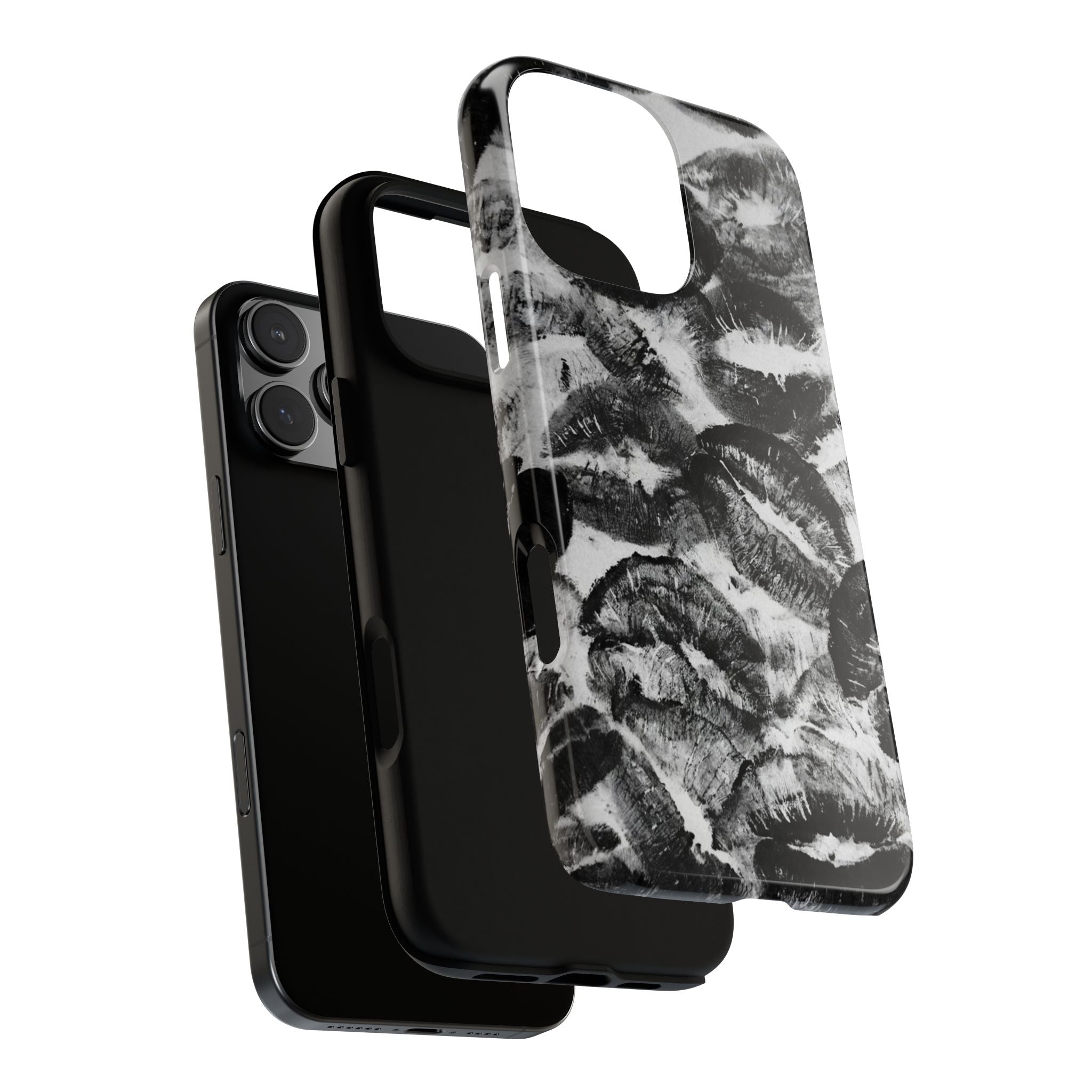 Black and Kiss Design Phone Case