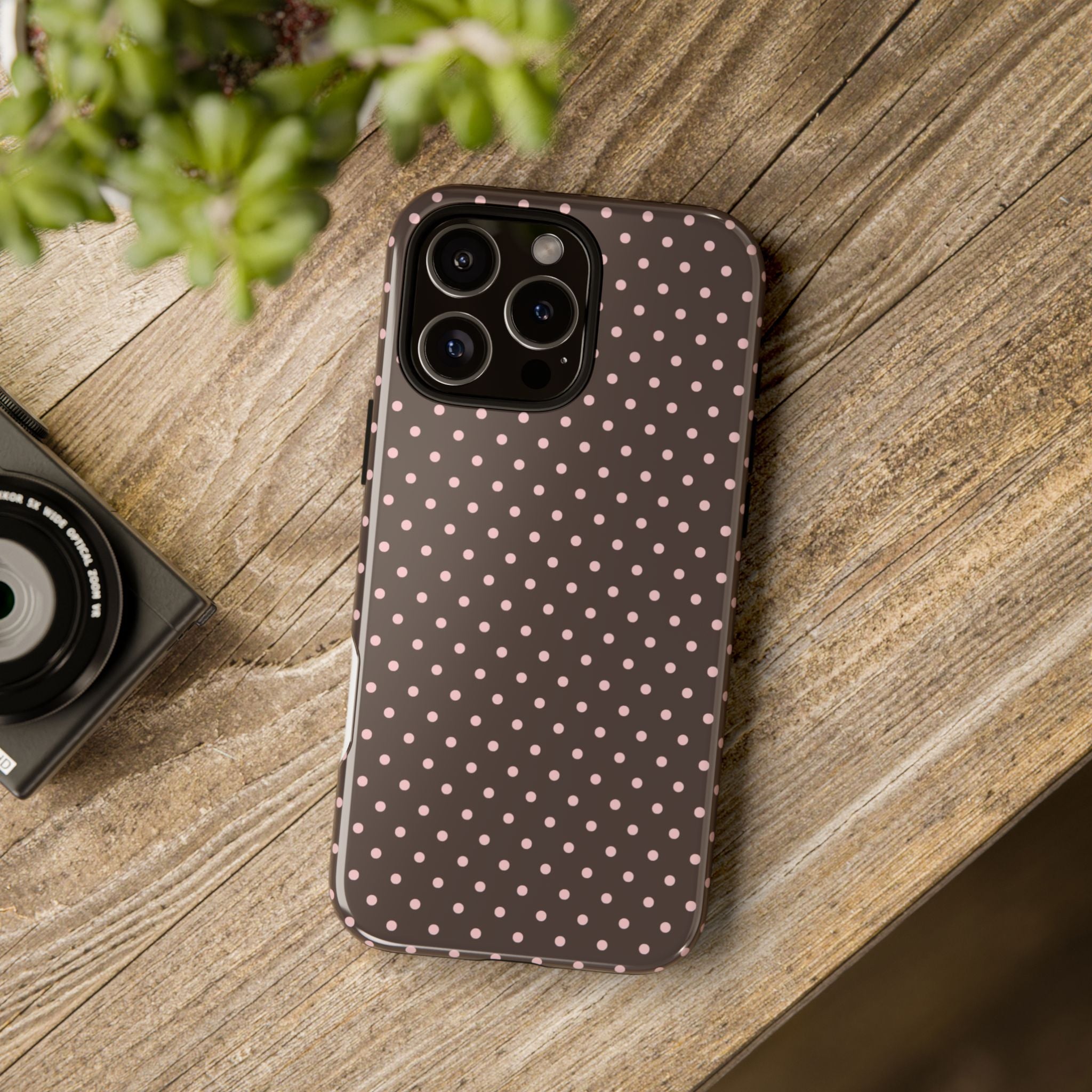 Brown Polka Phone Case