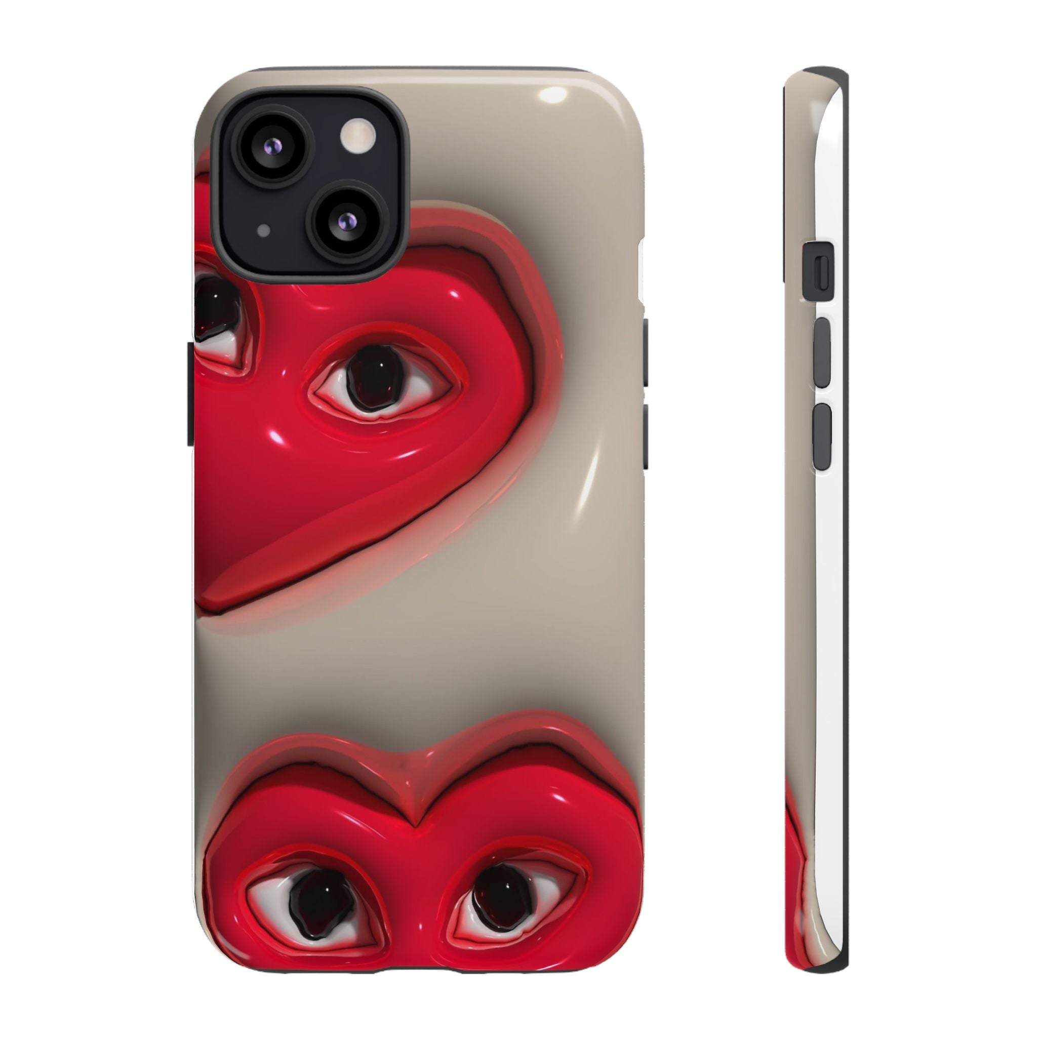 3D Hearts Phone Case
