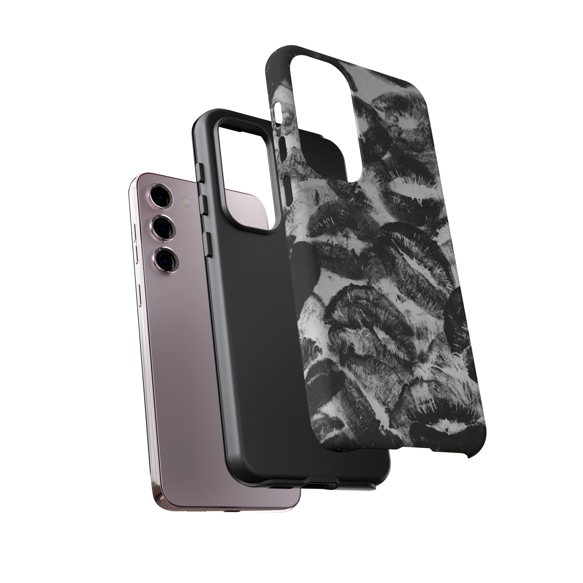 Black and Kiss Design Phone Case