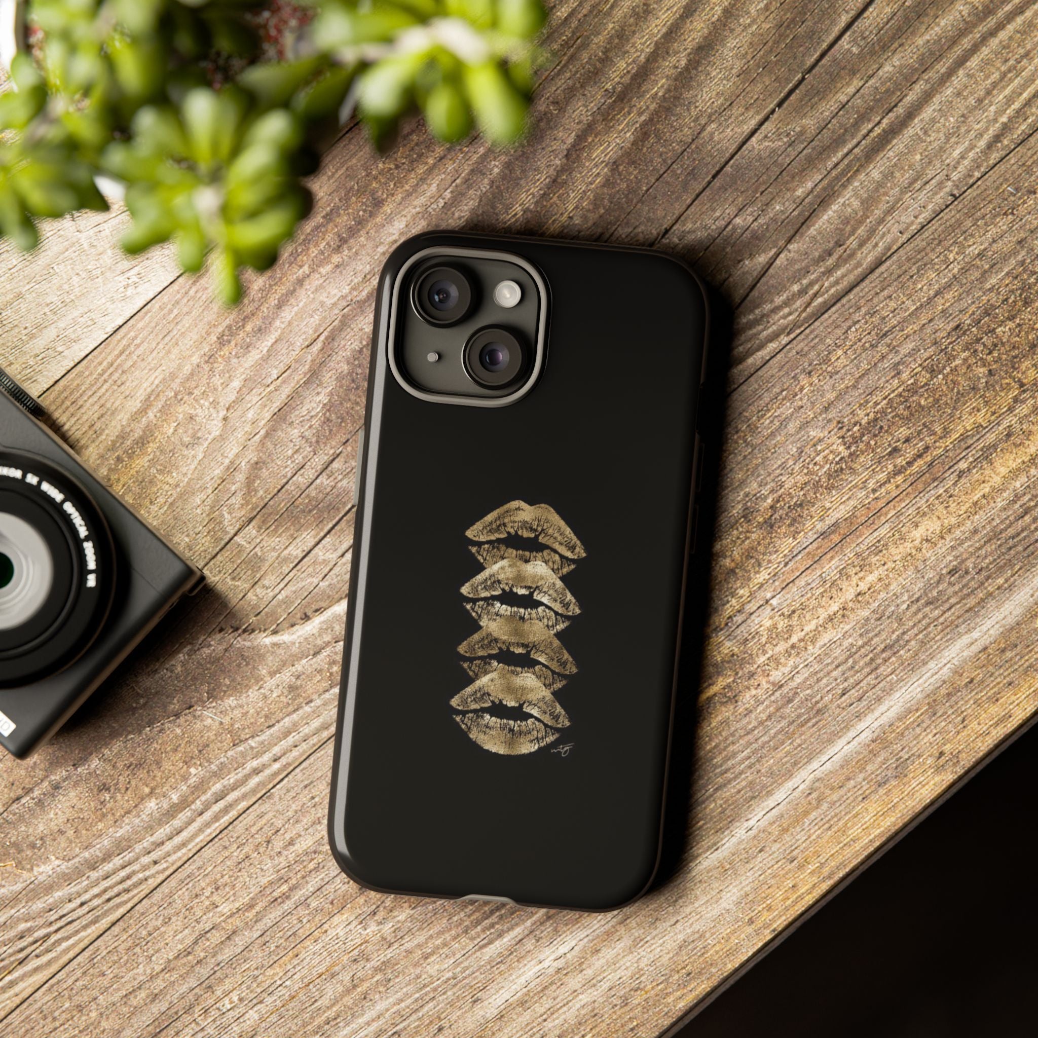 Golden Lipstick Phone Case