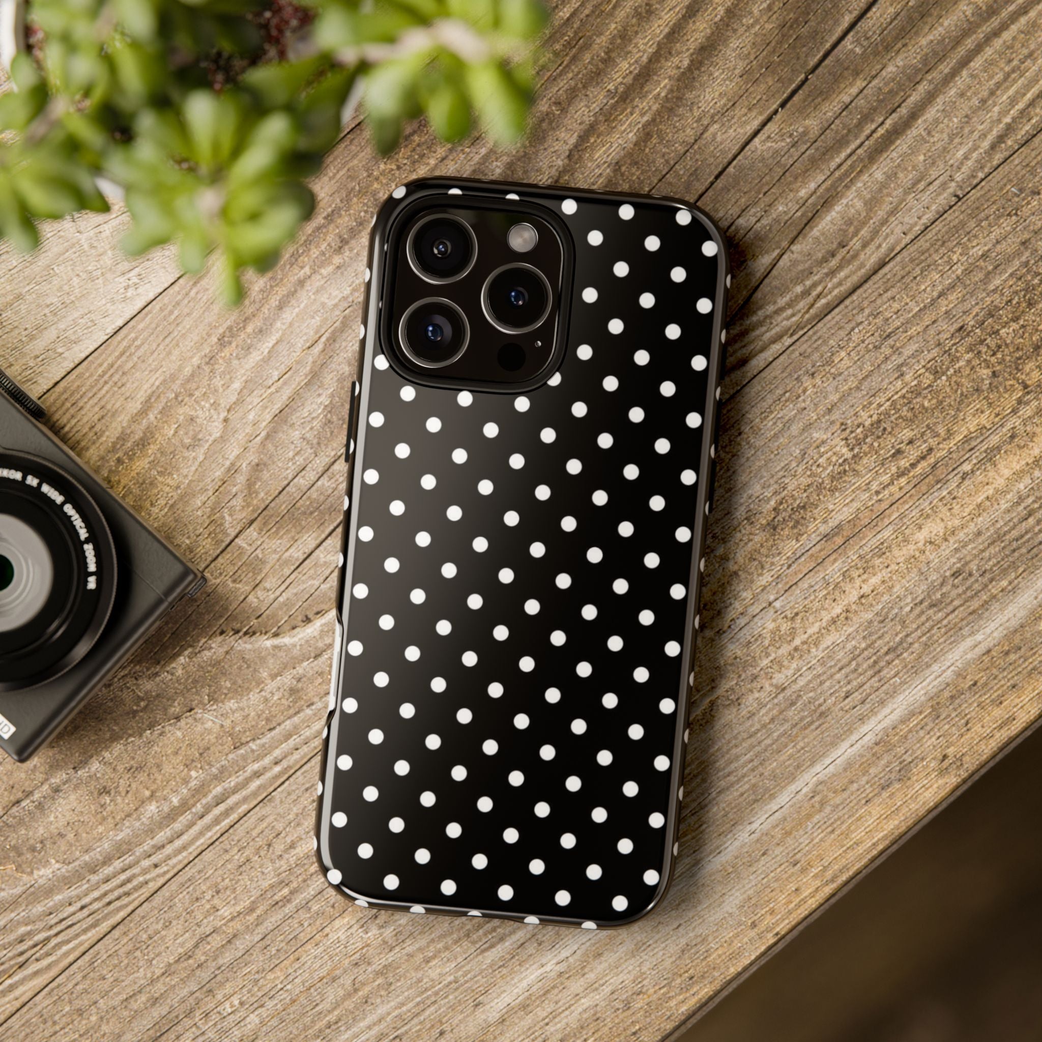 Black Polka Dot Phone Case