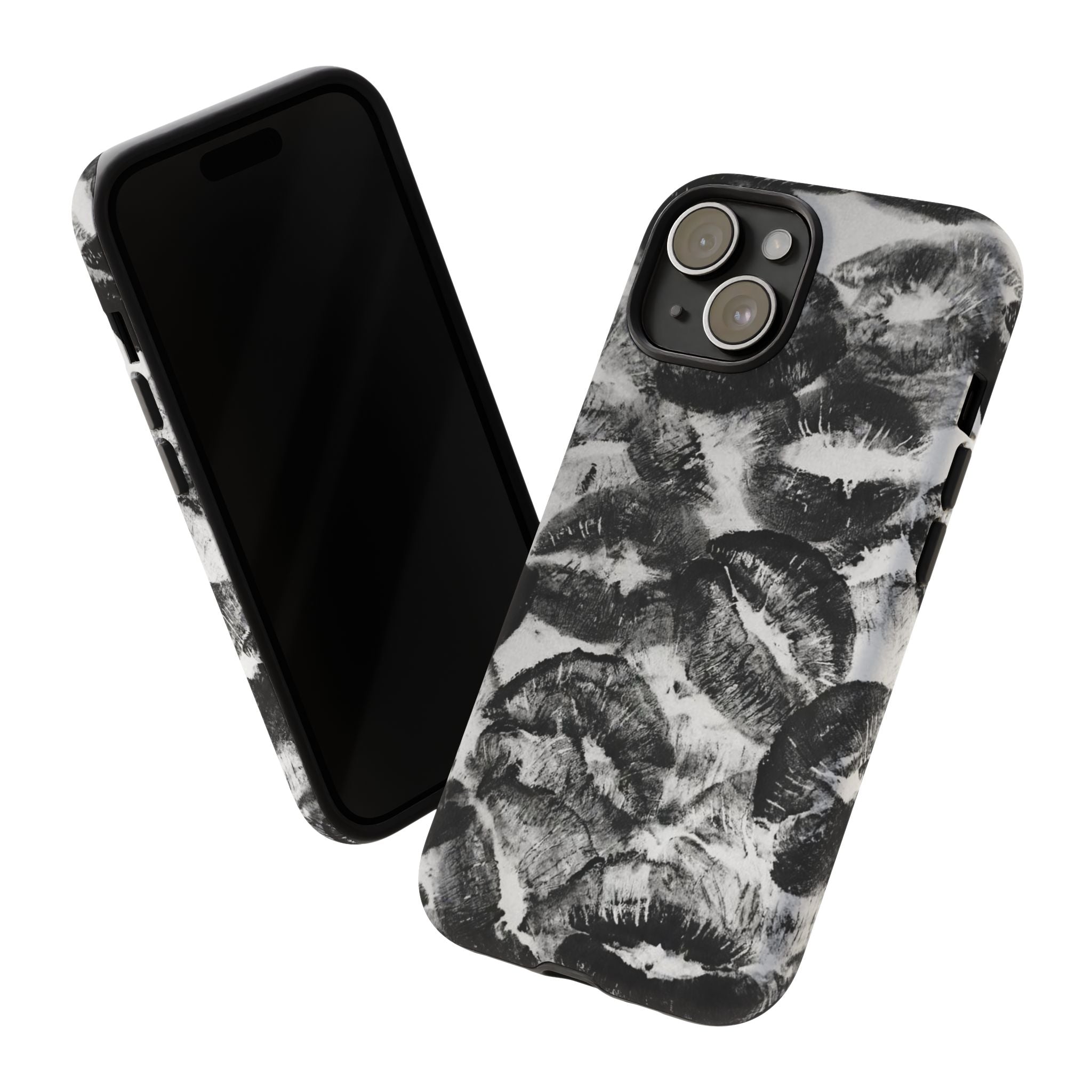 Black and Kiss Design Phone Case