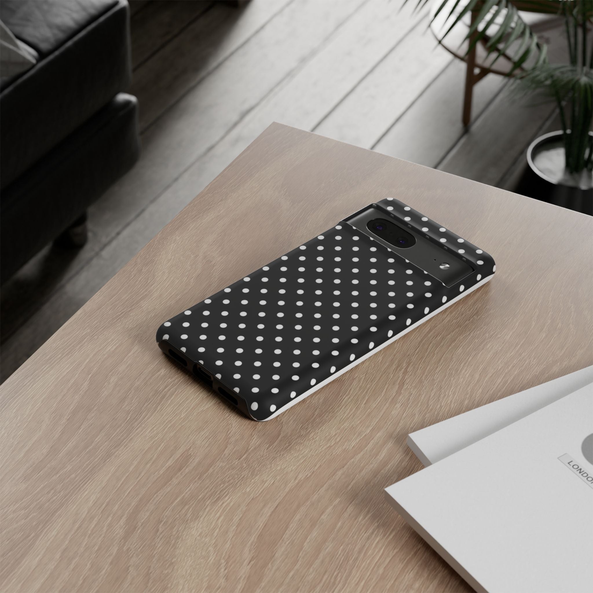 Black Polka Dot Phone Case