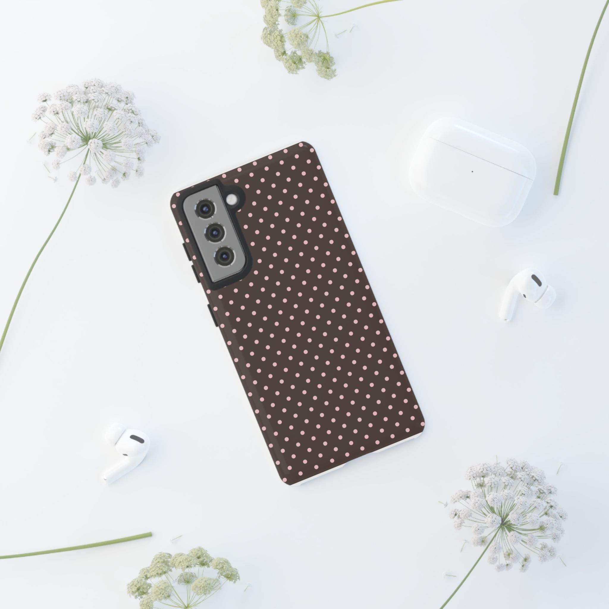 Brown Polka Phone Case