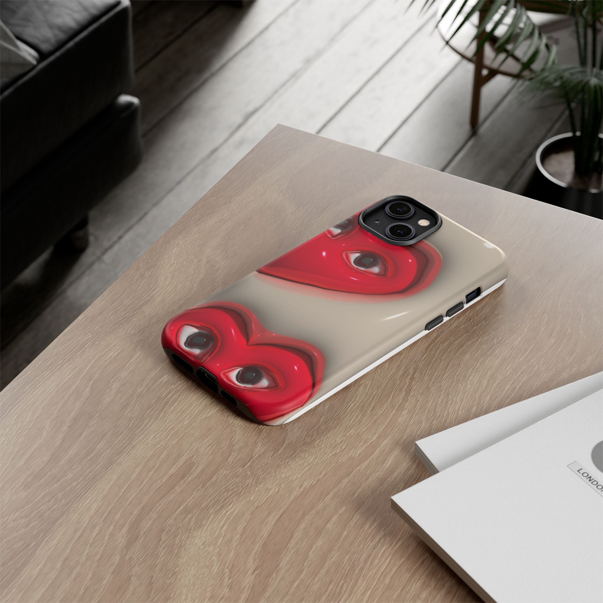 3D Hearts Phone Case