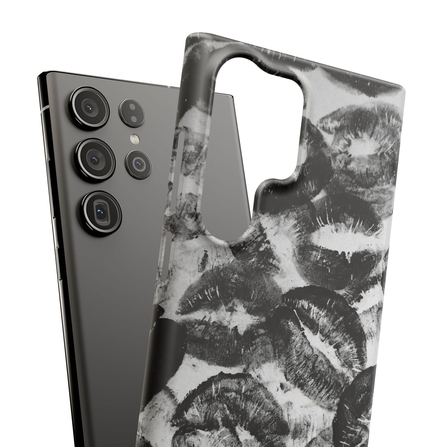 Black & White Kiss Print Case