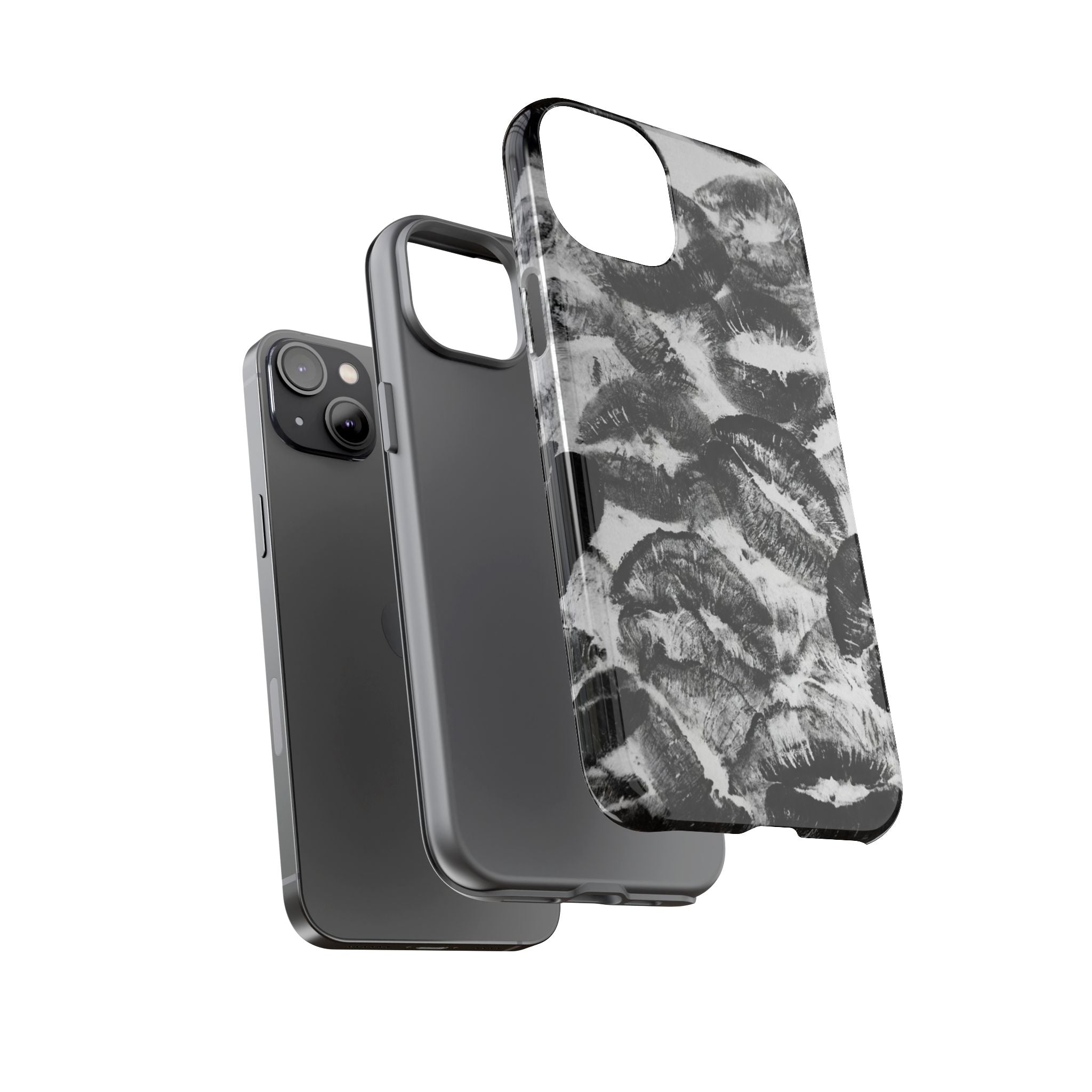 Black and Kiss Design Phone Case