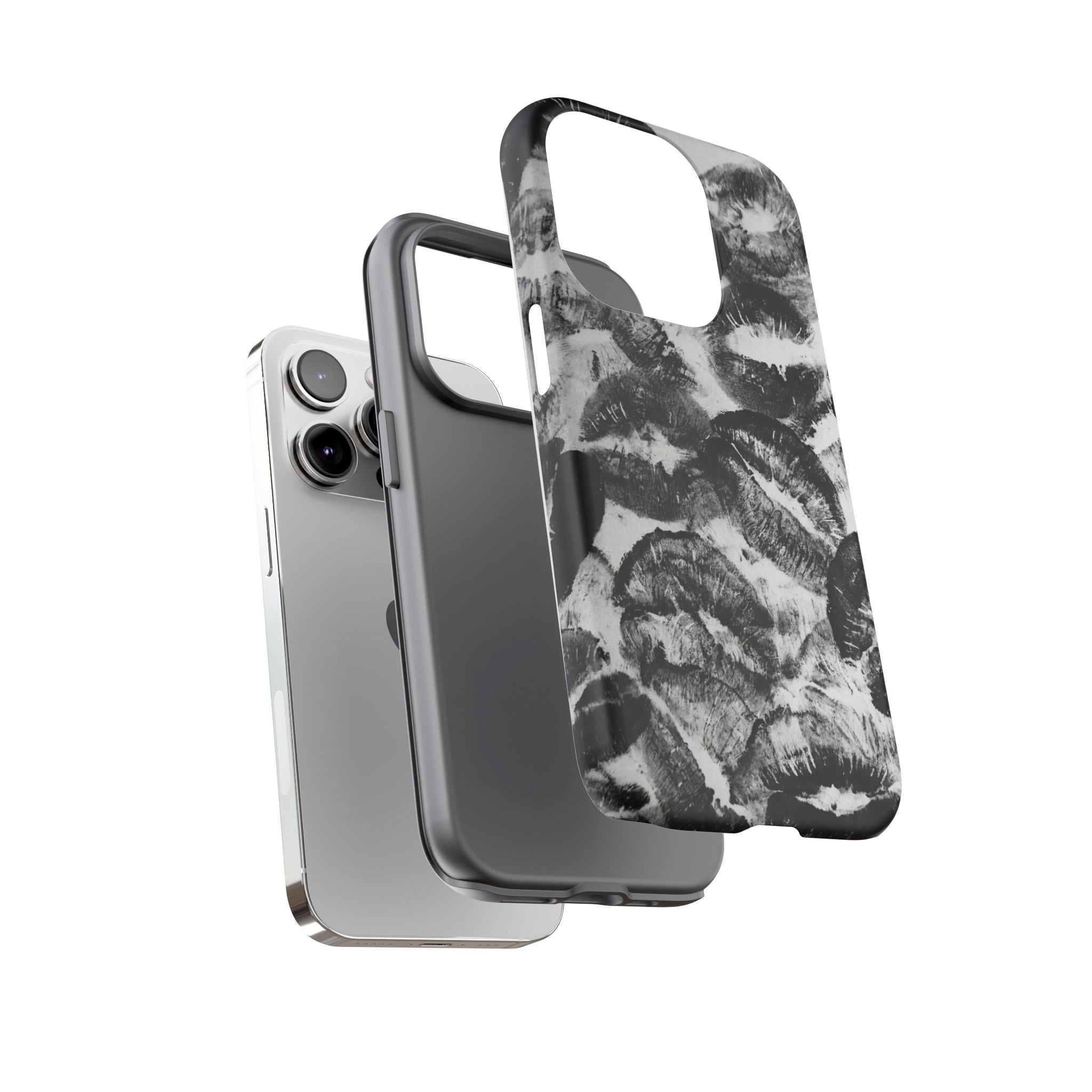 Black and Kiss Design Phone Case
