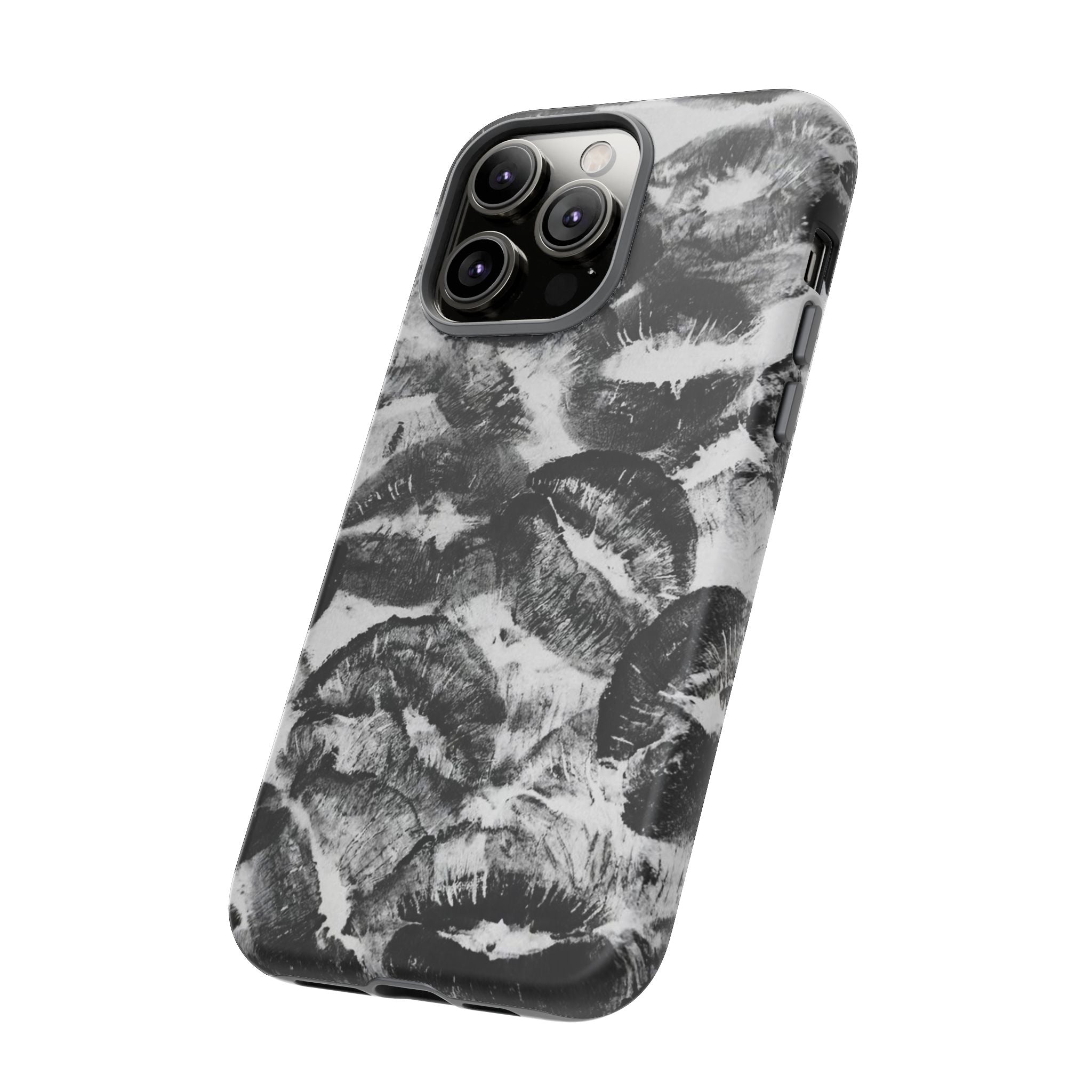 Black and Kiss Design Phone Case