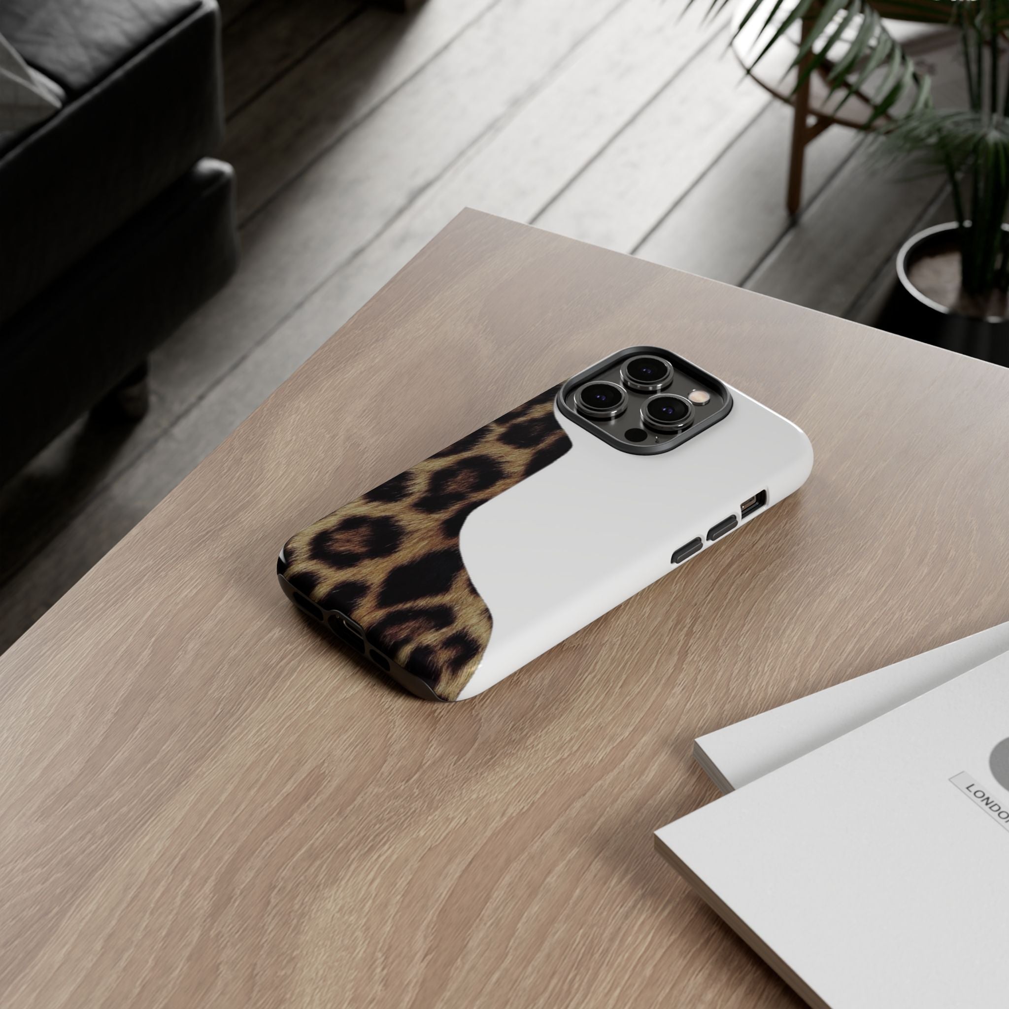 Half Cheetah Print Phone Case