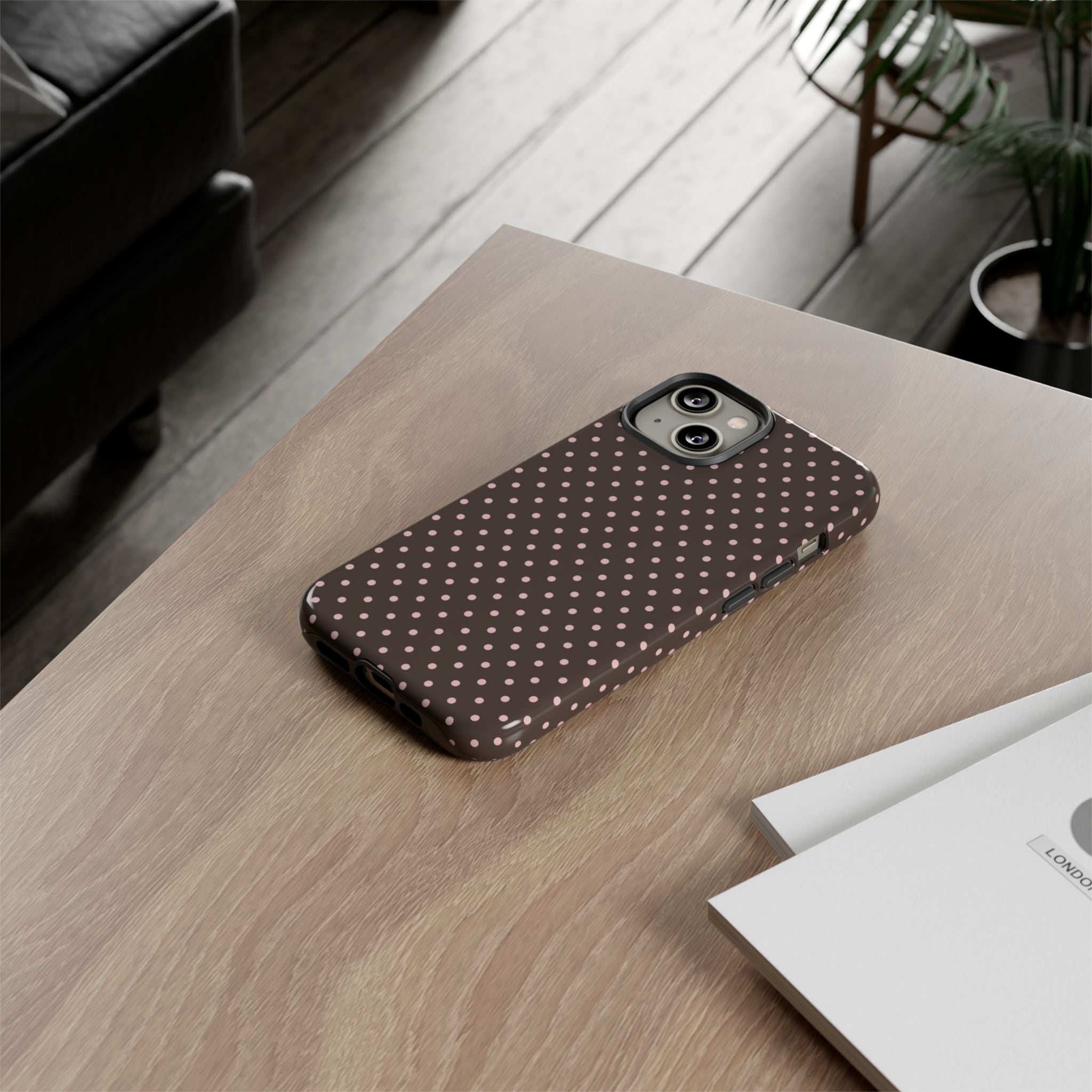 Brown Polka Phone Case