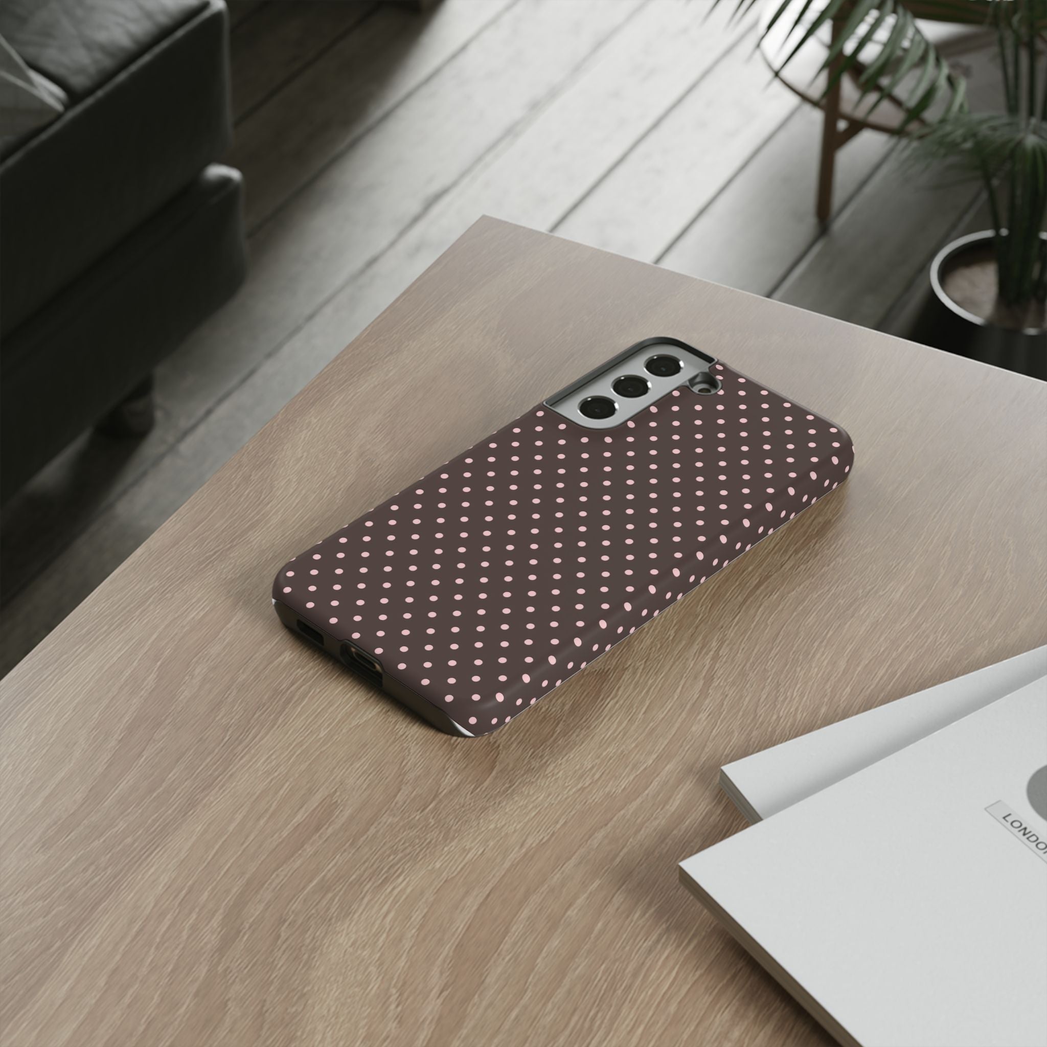 Brown Polka Phone Case