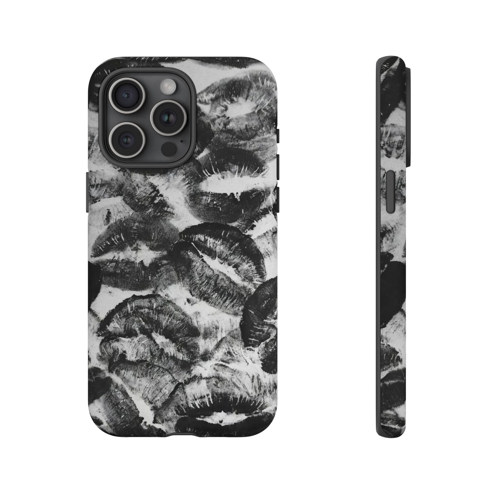 Black and Kiss Design Phone Case