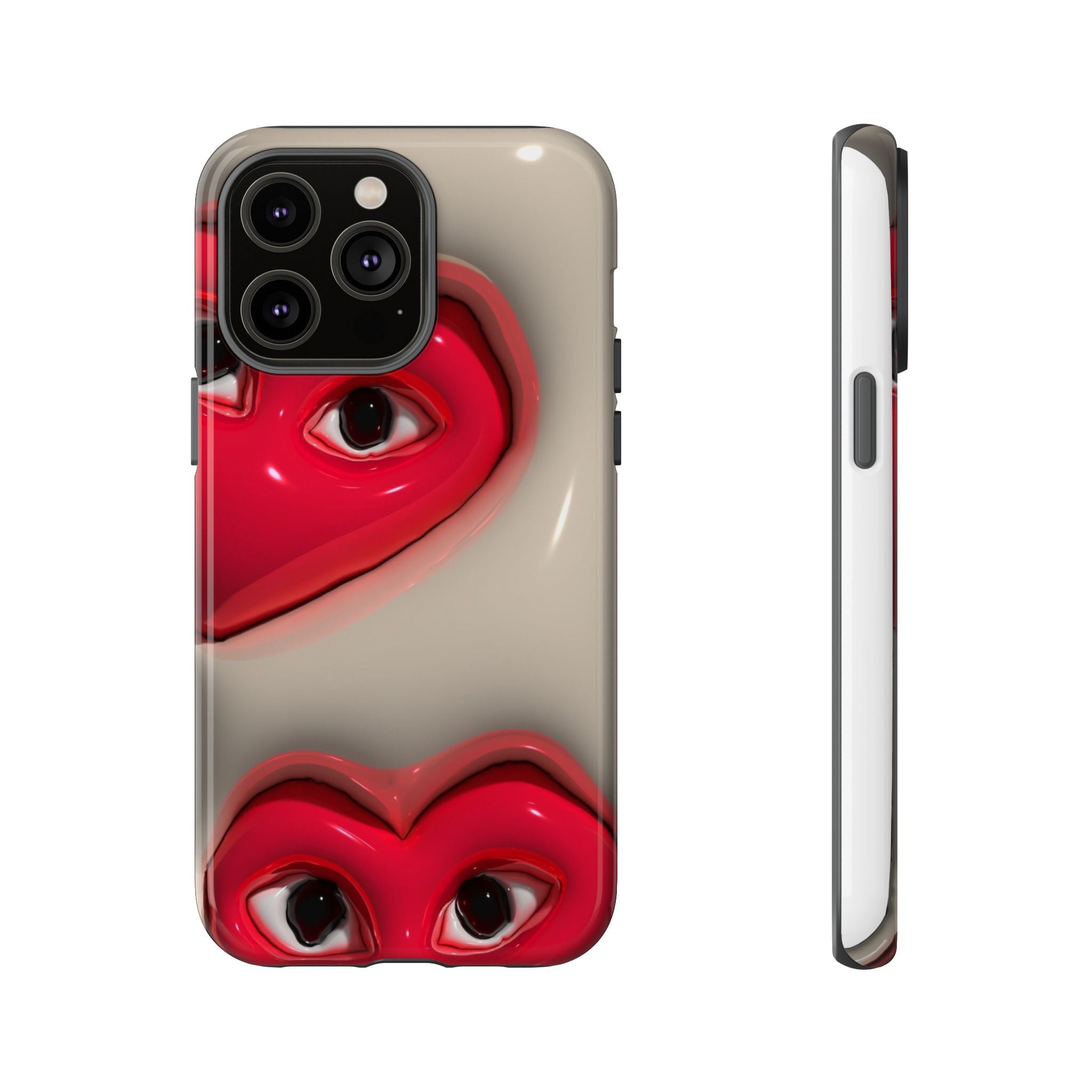 3D Hearts Phone Case