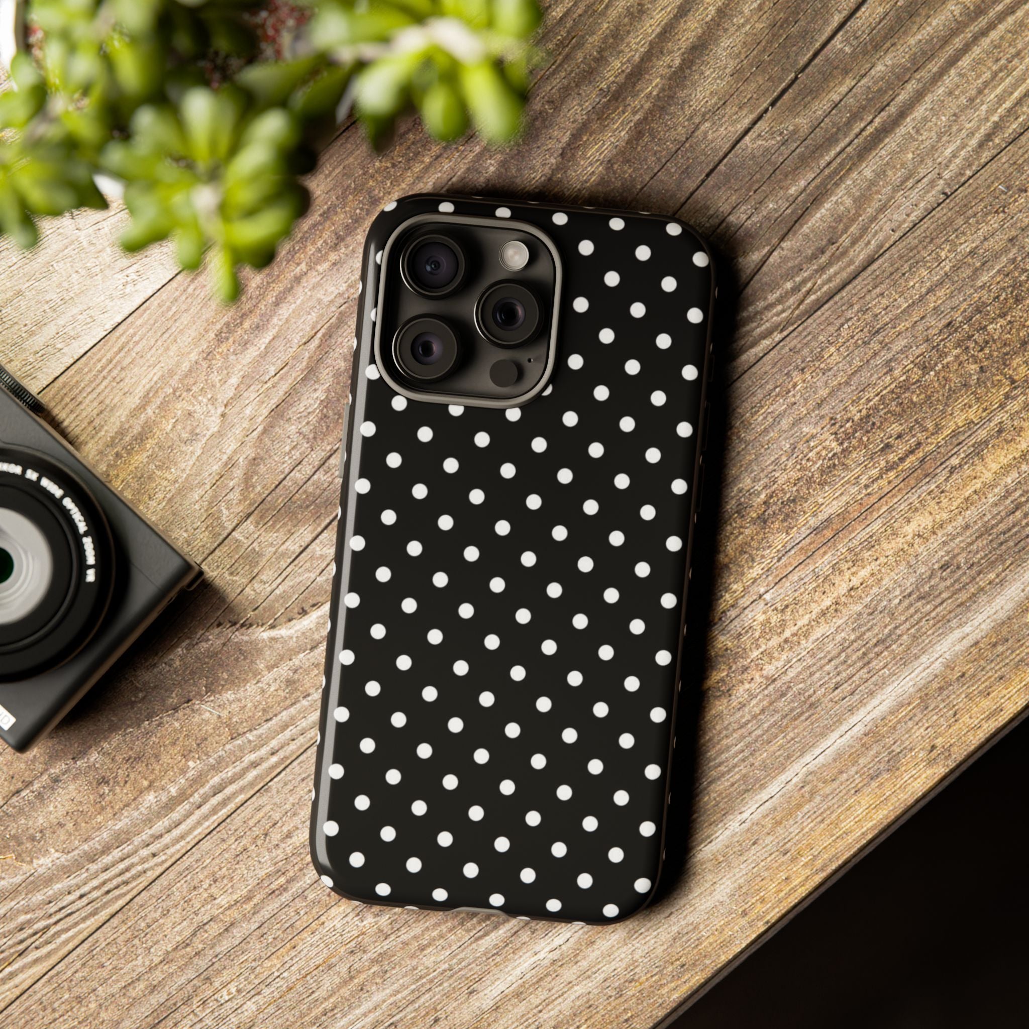 Black Polka Dot Phone Case