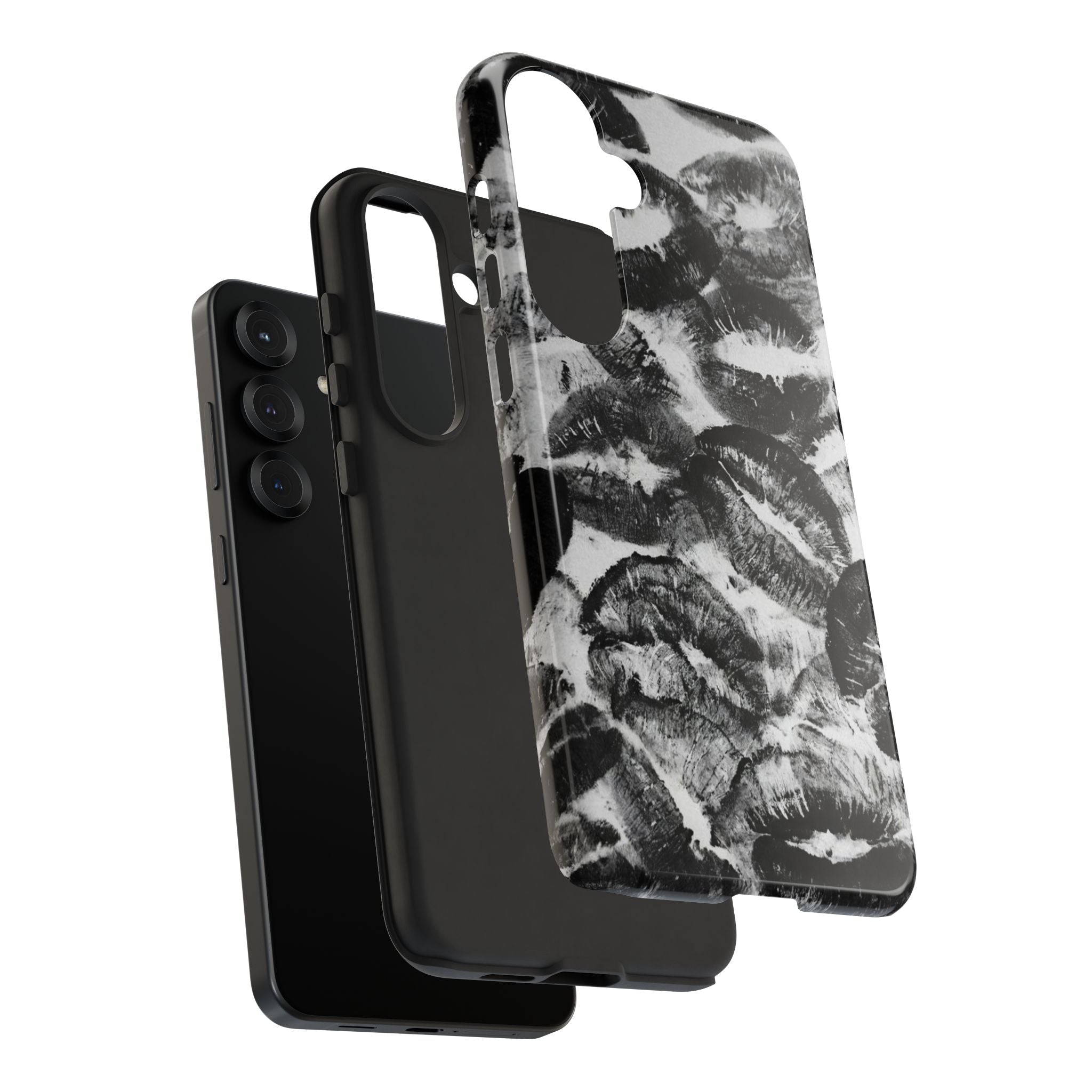 Black and Kiss Design Phone Case