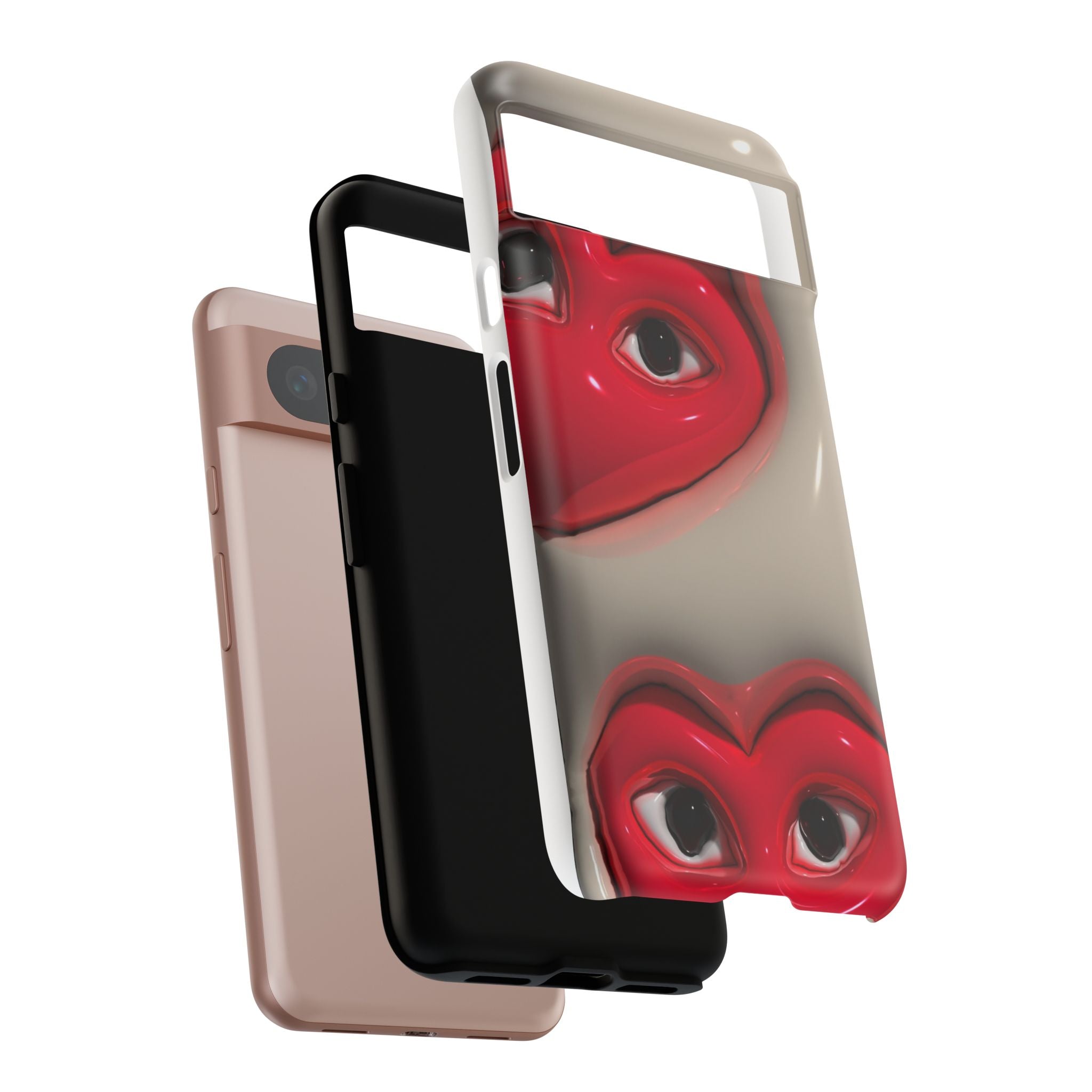 3D Hearts Phone Case