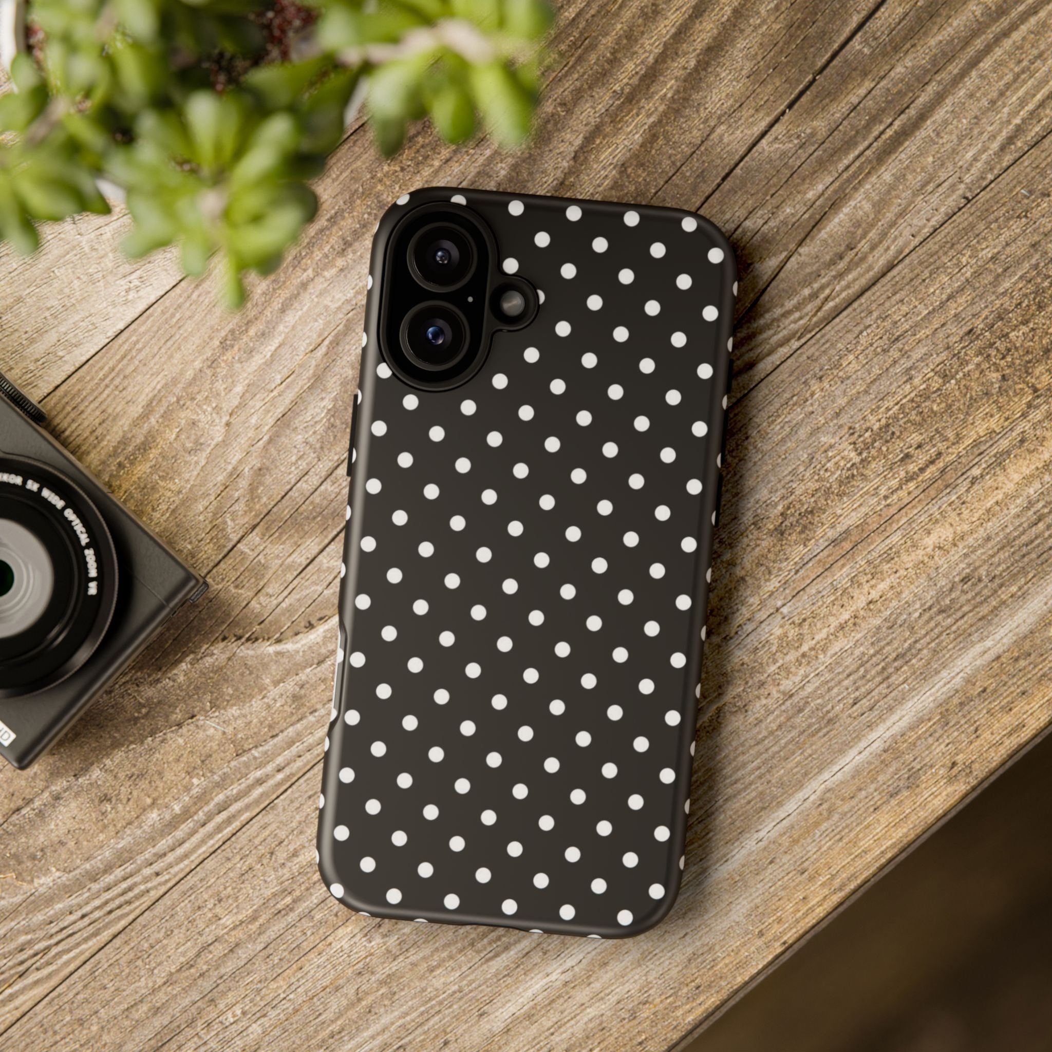 Black Polka Dot Phone Case