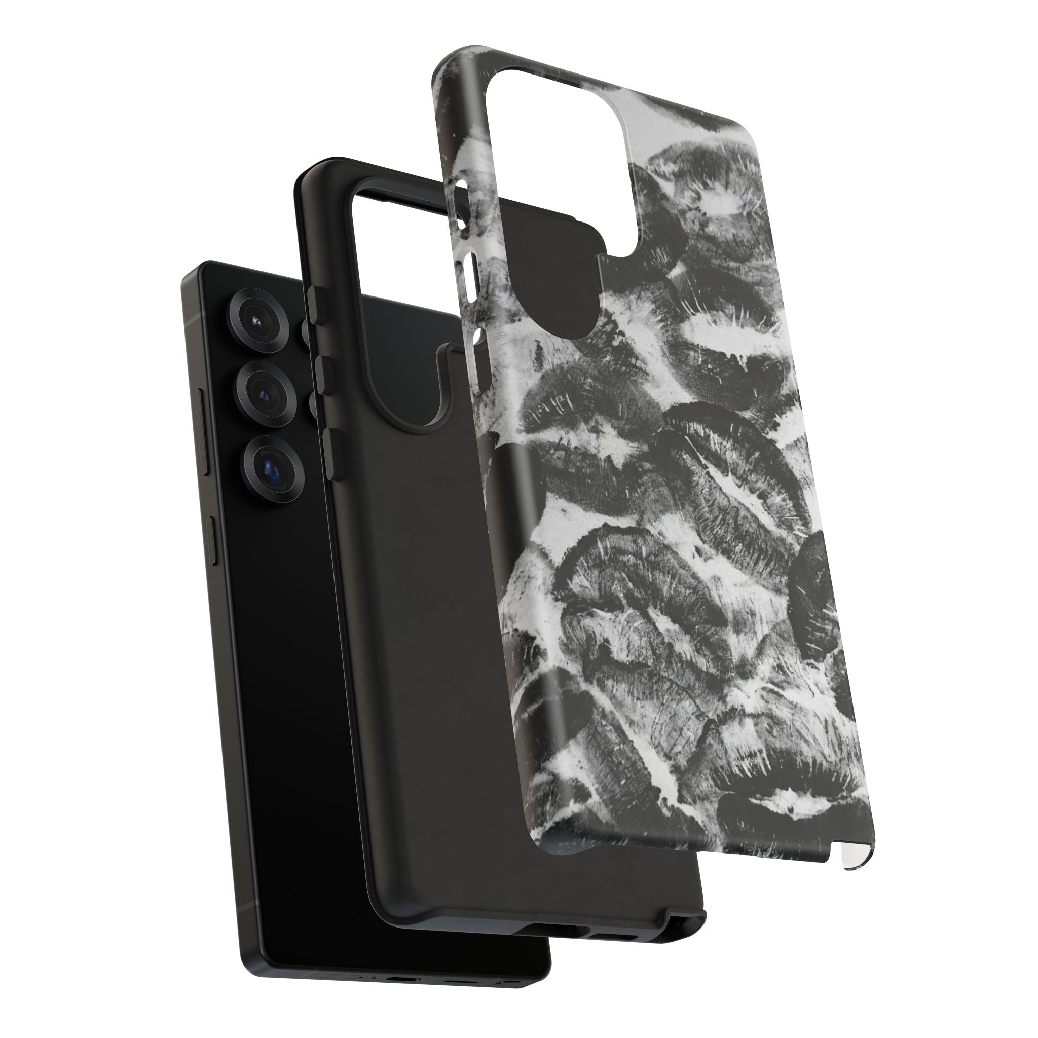 Black and Kiss Design Phone Case