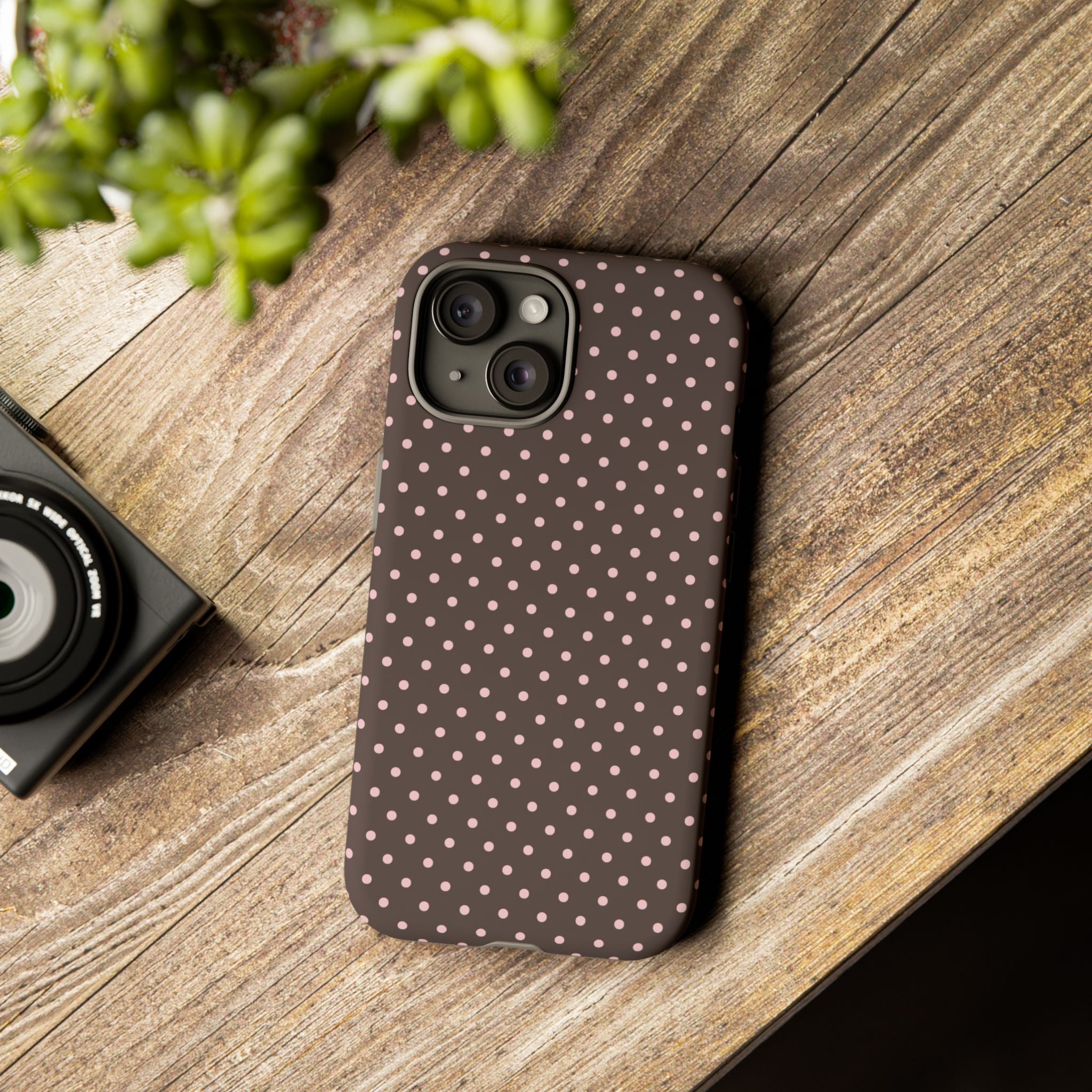 Brown Polka Phone Case