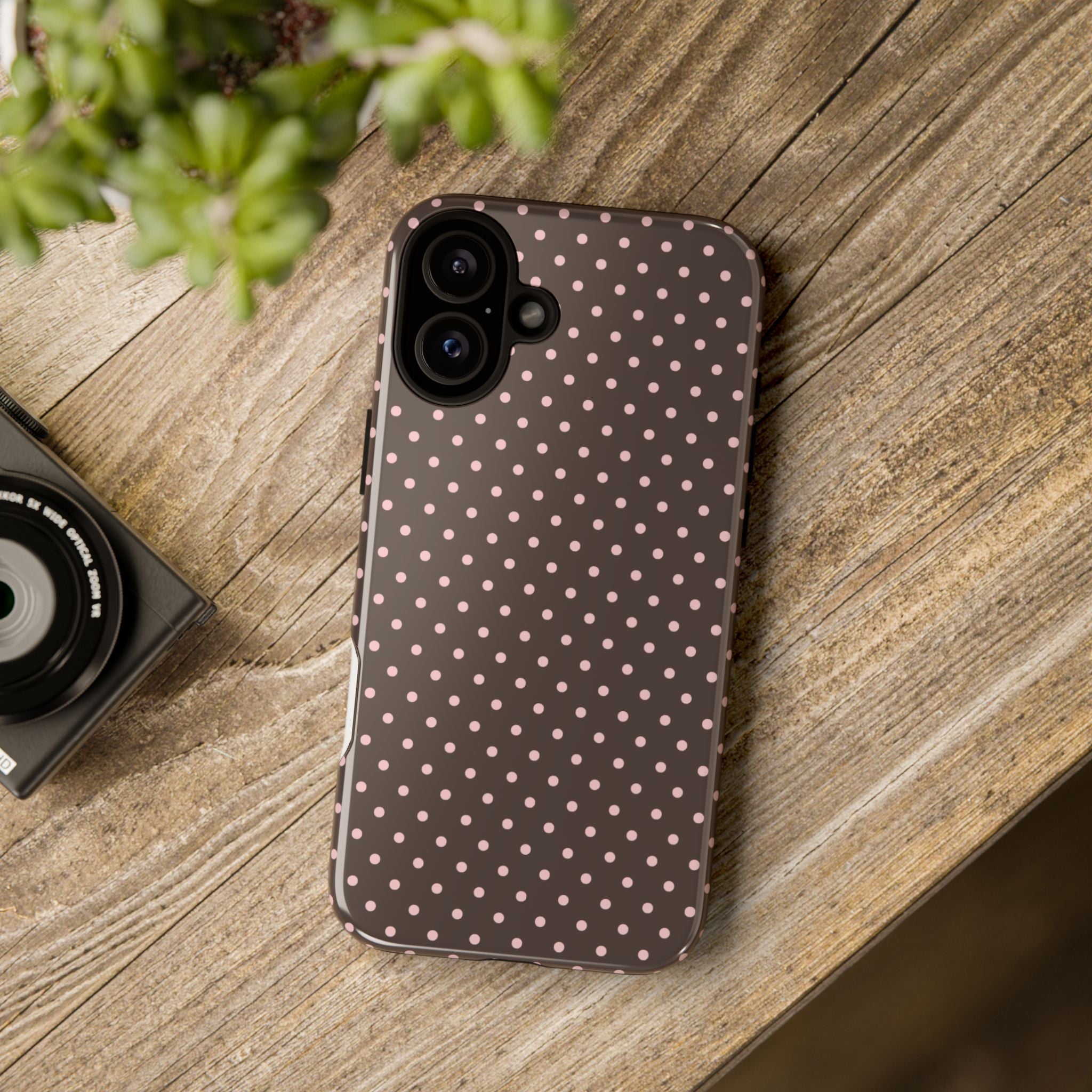 Brown Polka Phone Case