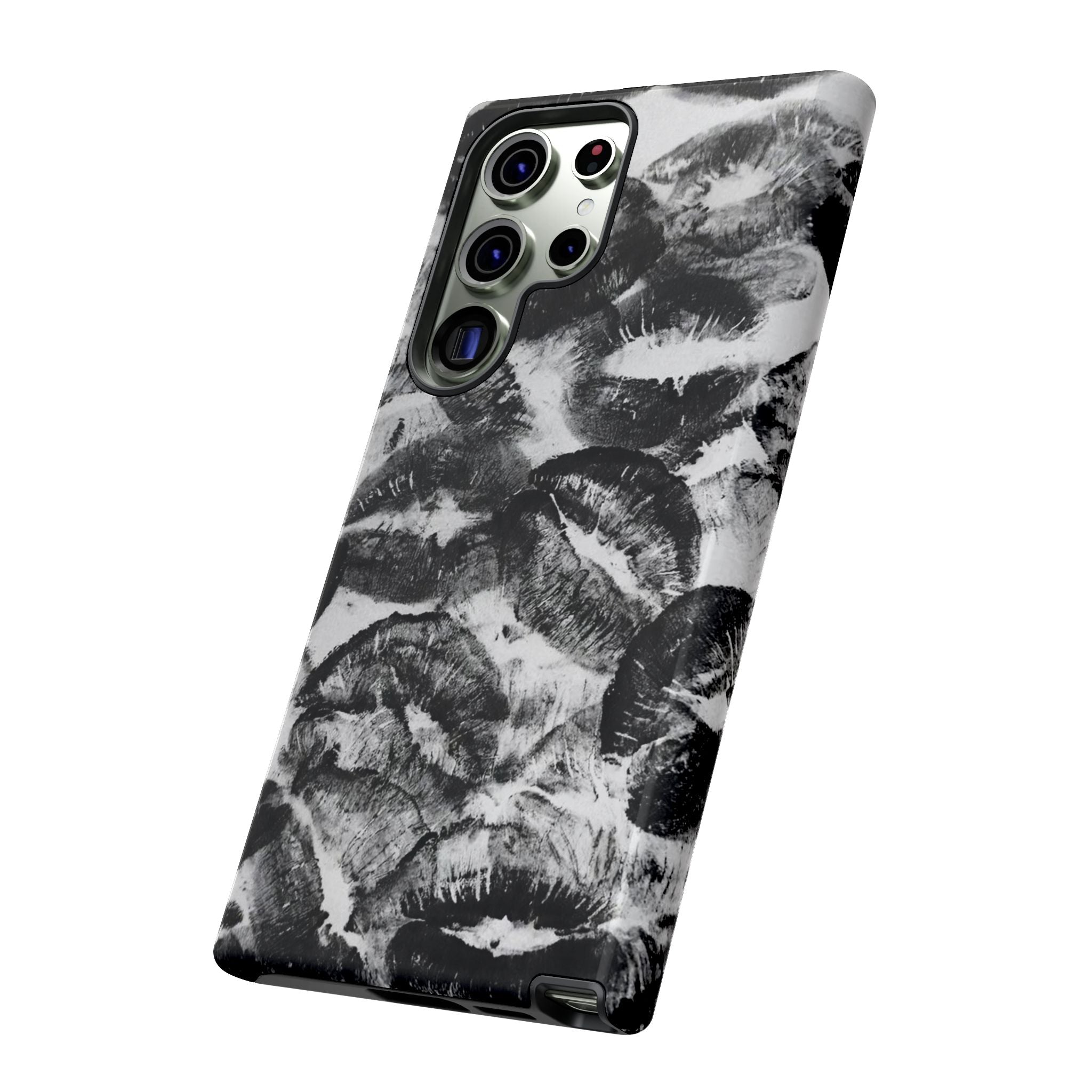 Black and Kiss Design Phone Case