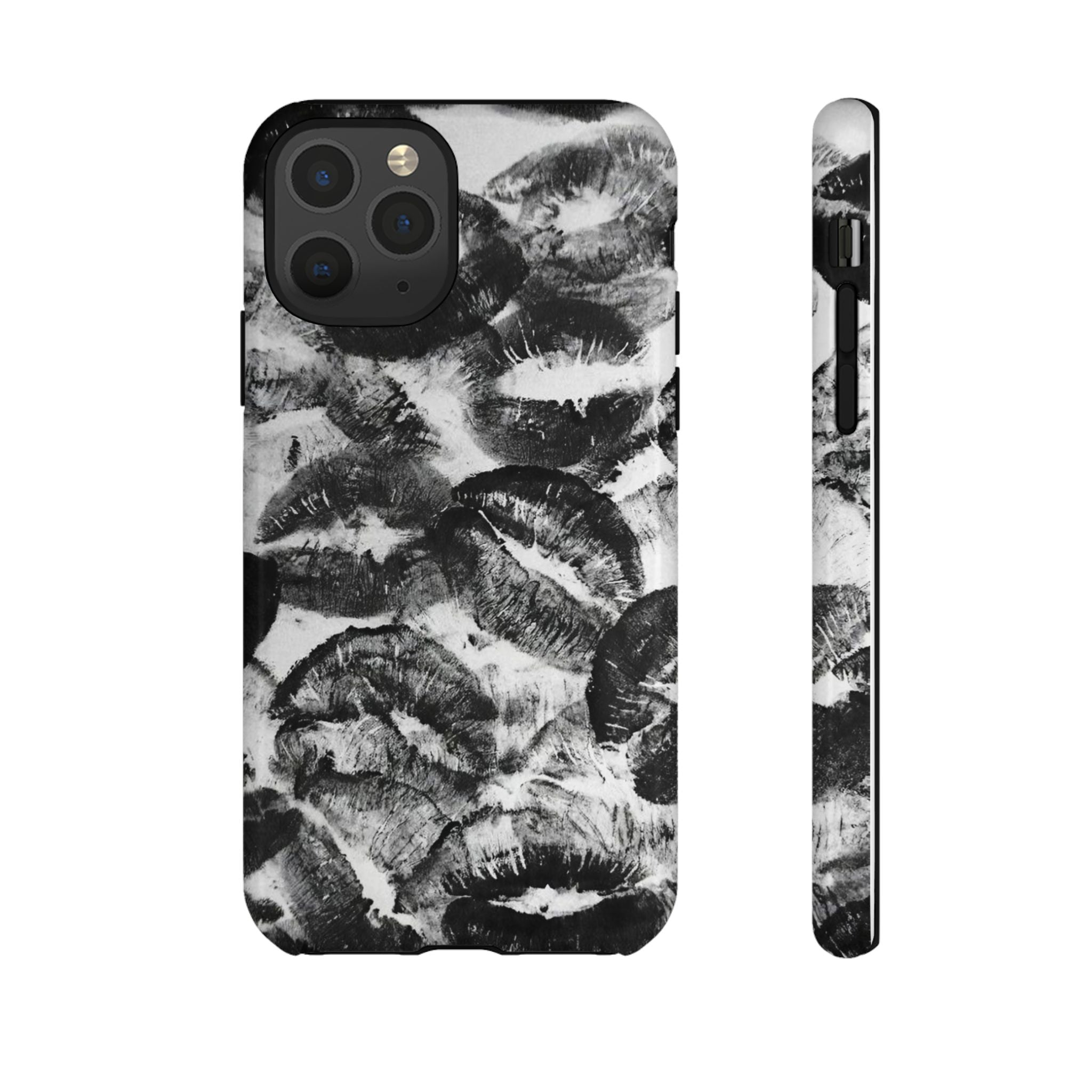Black and Kiss Design Phone Case
