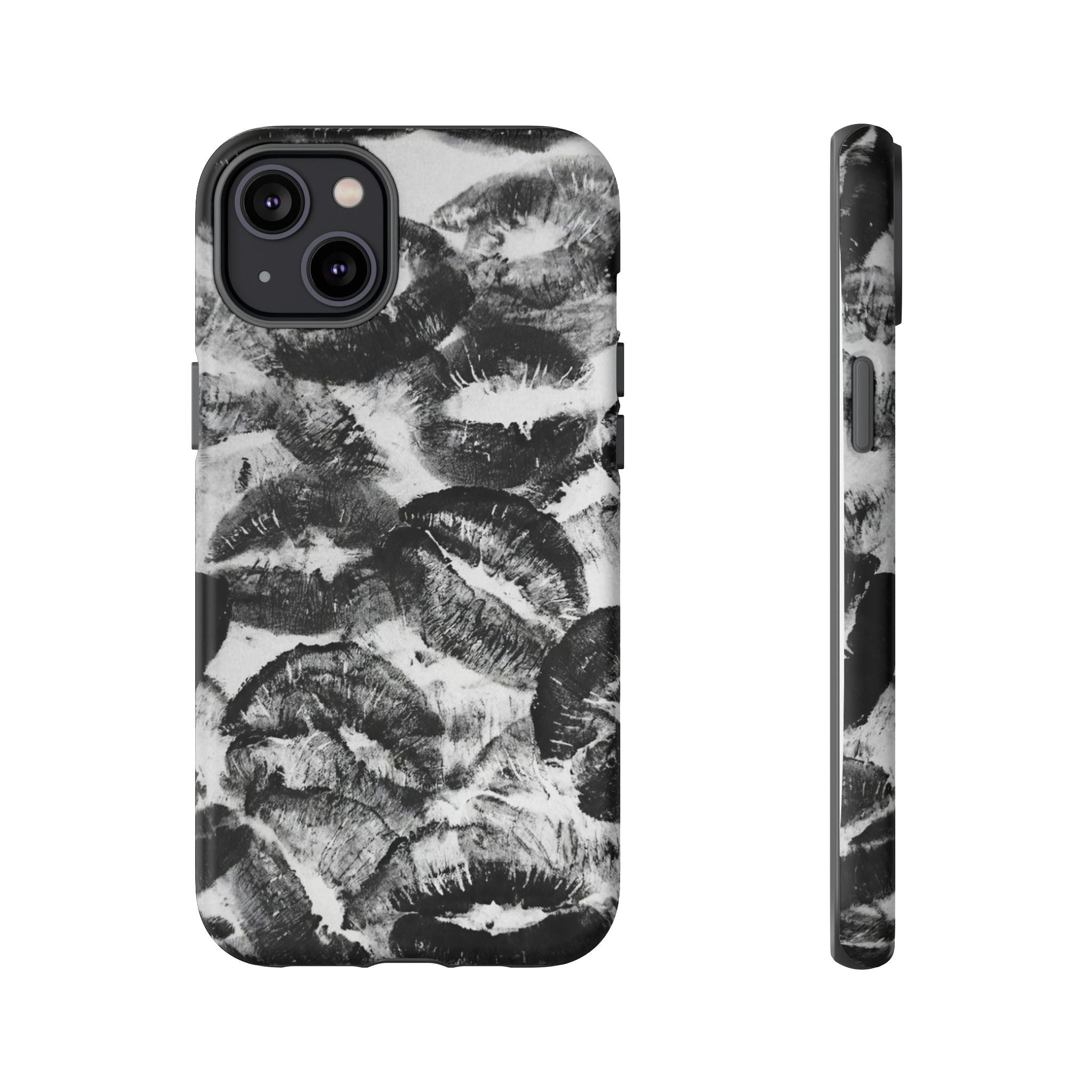 Black and Kiss Design Phone Case