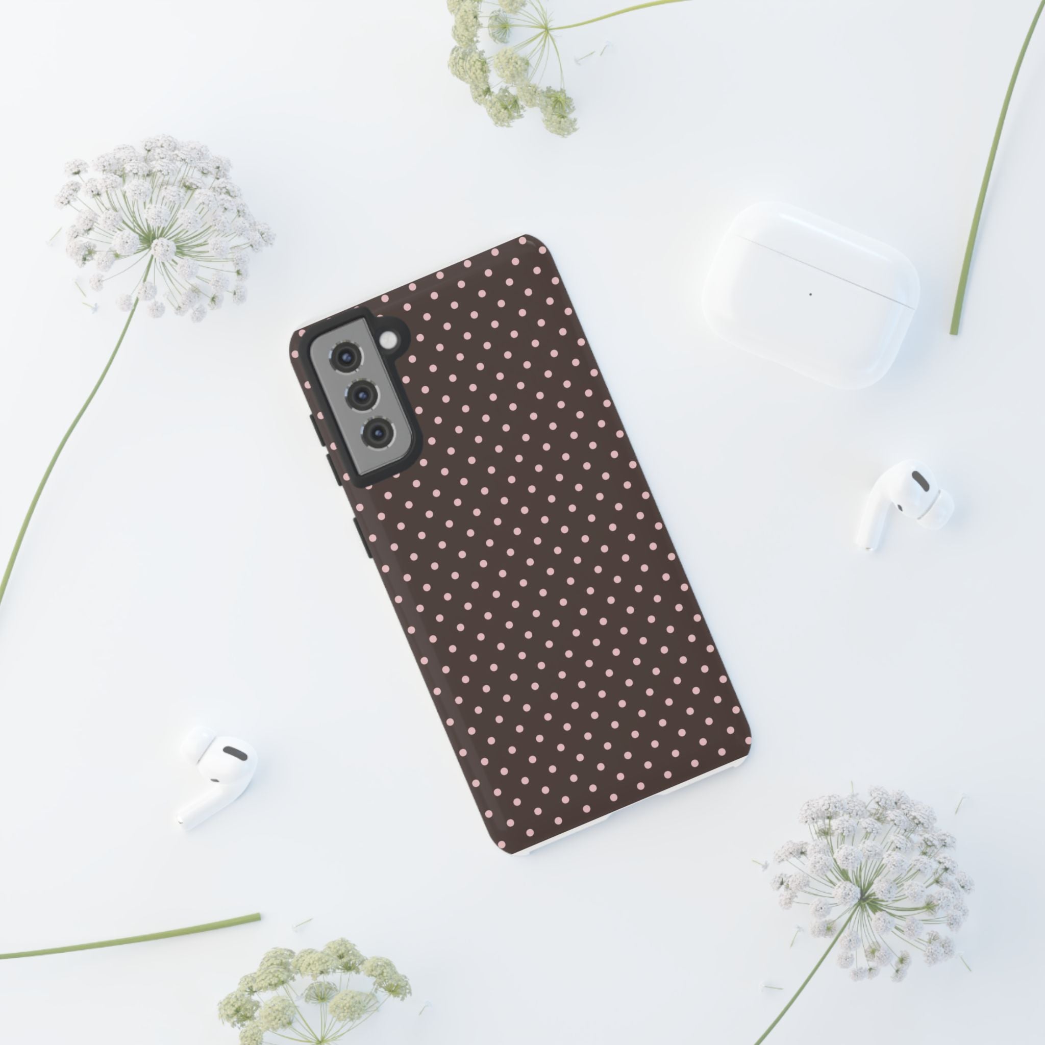 Brown Polka Phone Case