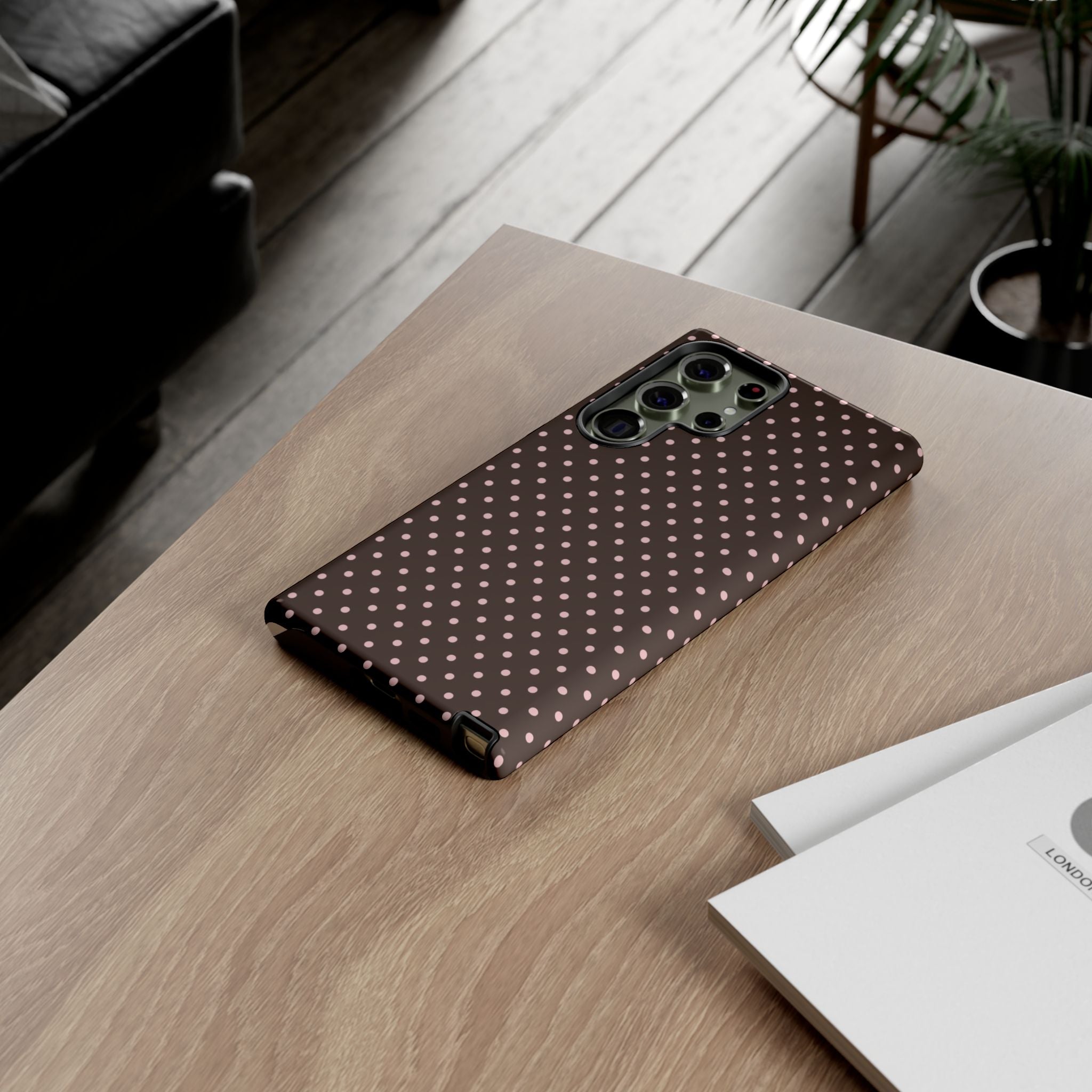 Brown Polka Phone Case