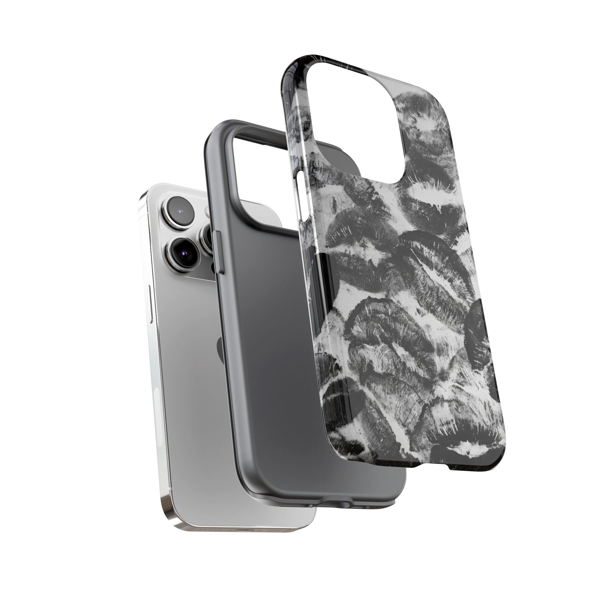 Black and Kiss Design Phone Case