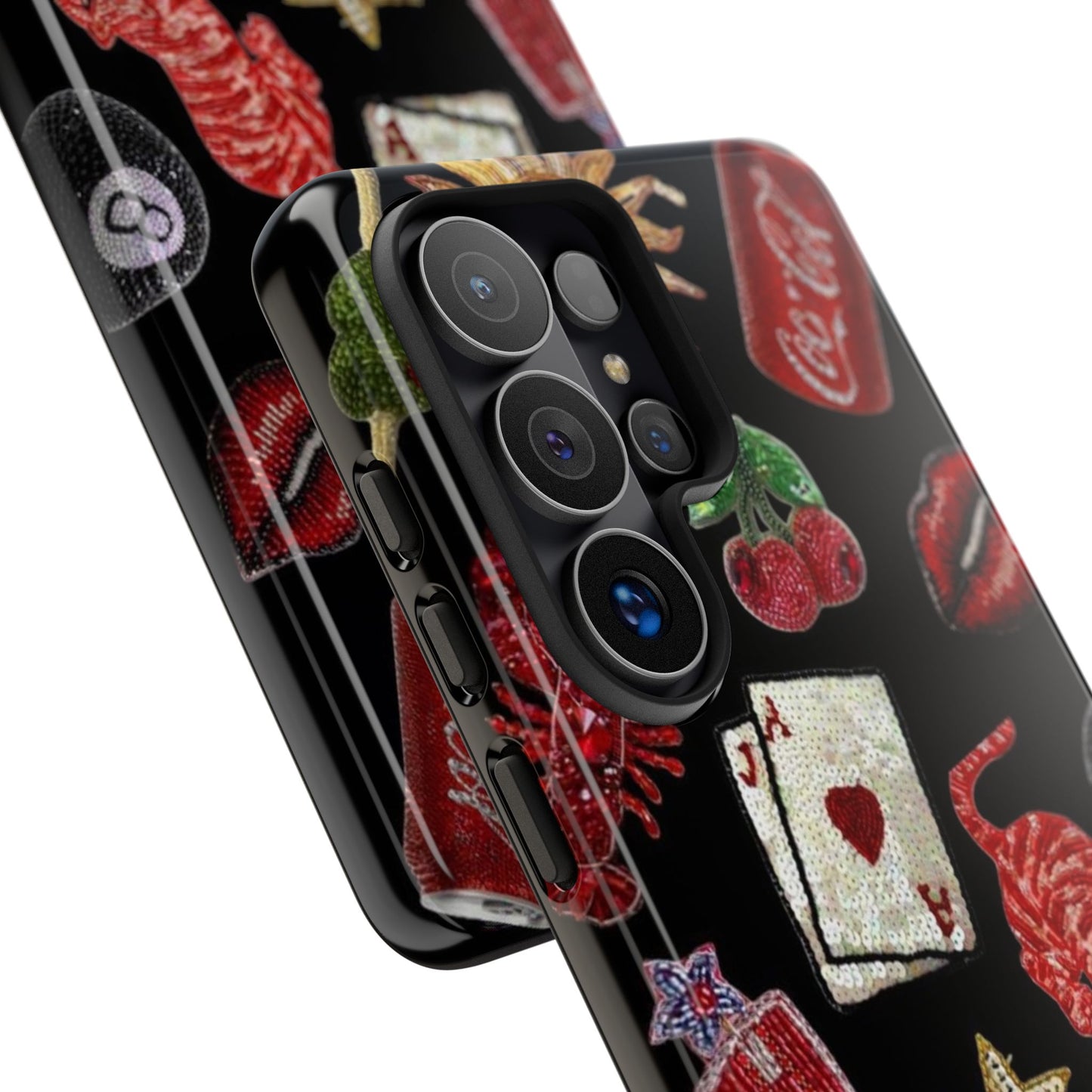 Retro Patch Motif Tough Case