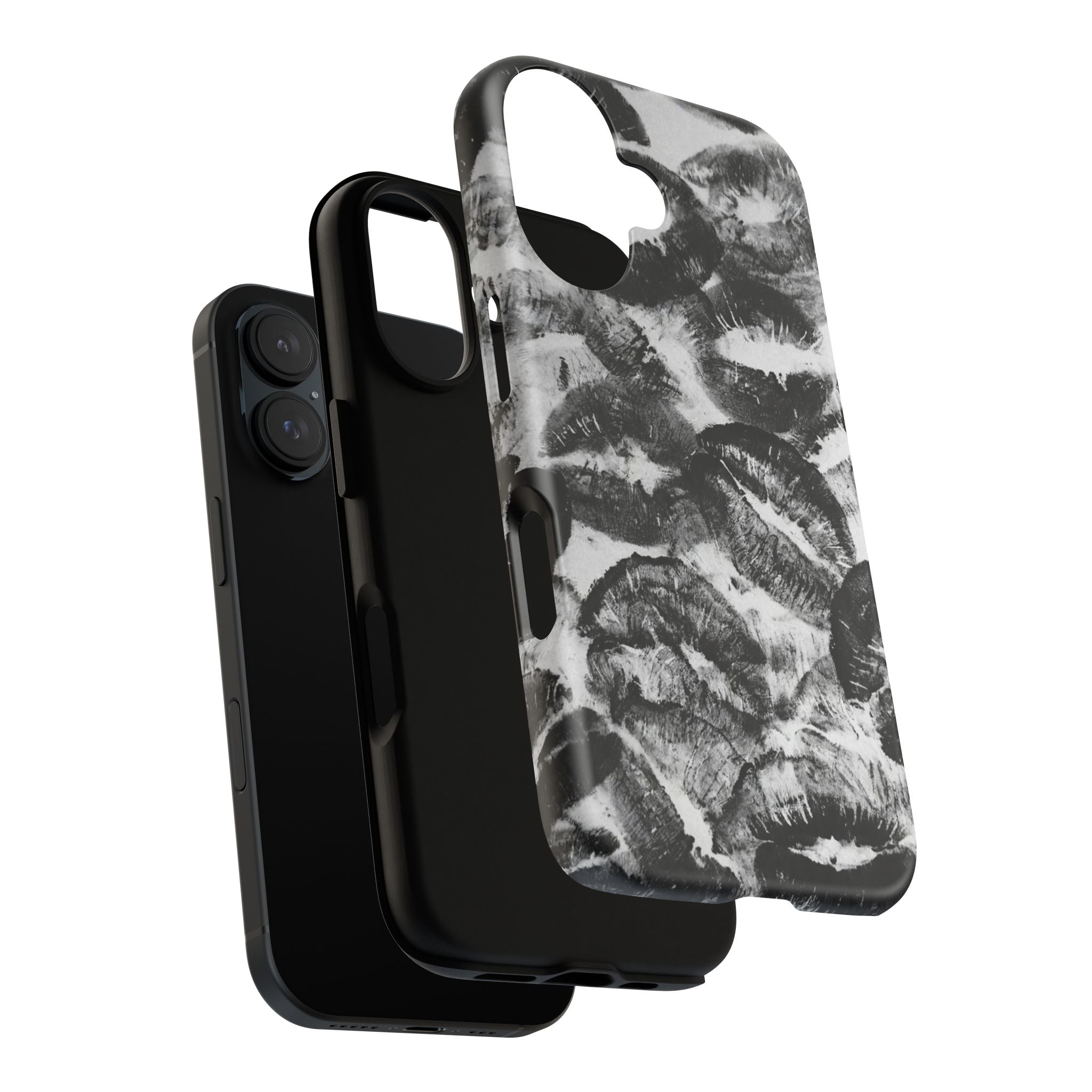Black and Kiss Design Phone Case