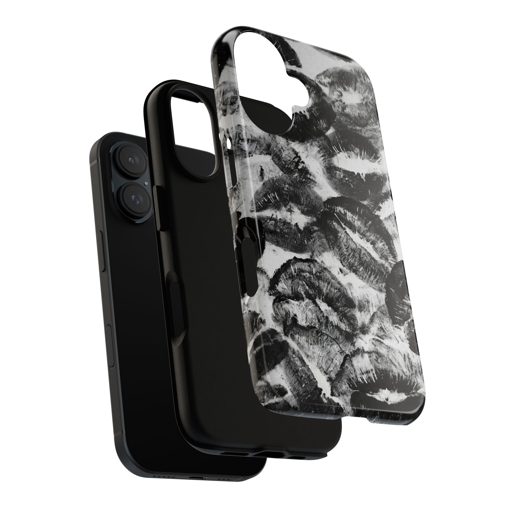 Black and Kiss Design Phone Case