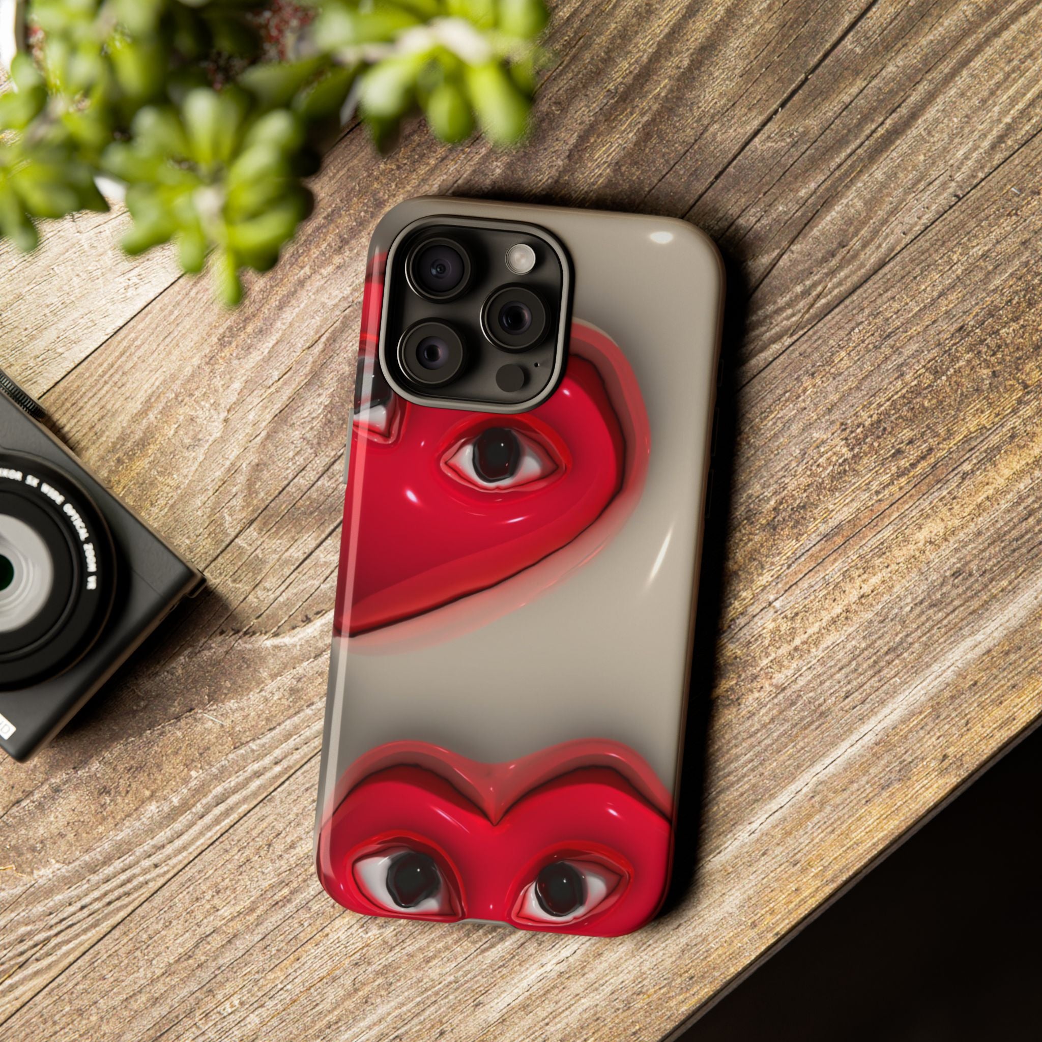 3D Hearts Phone Case