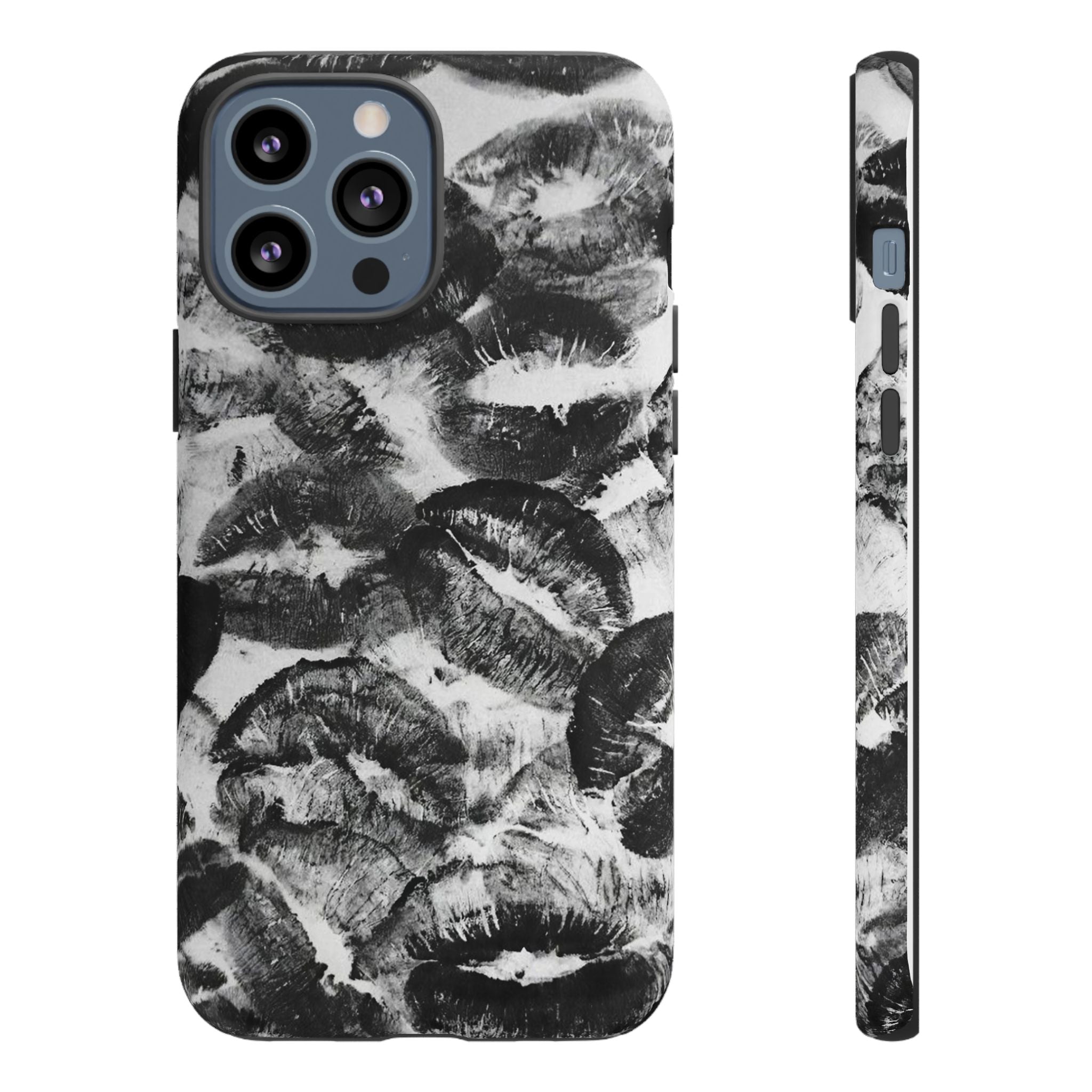 Black and Kiss Design Phone Case