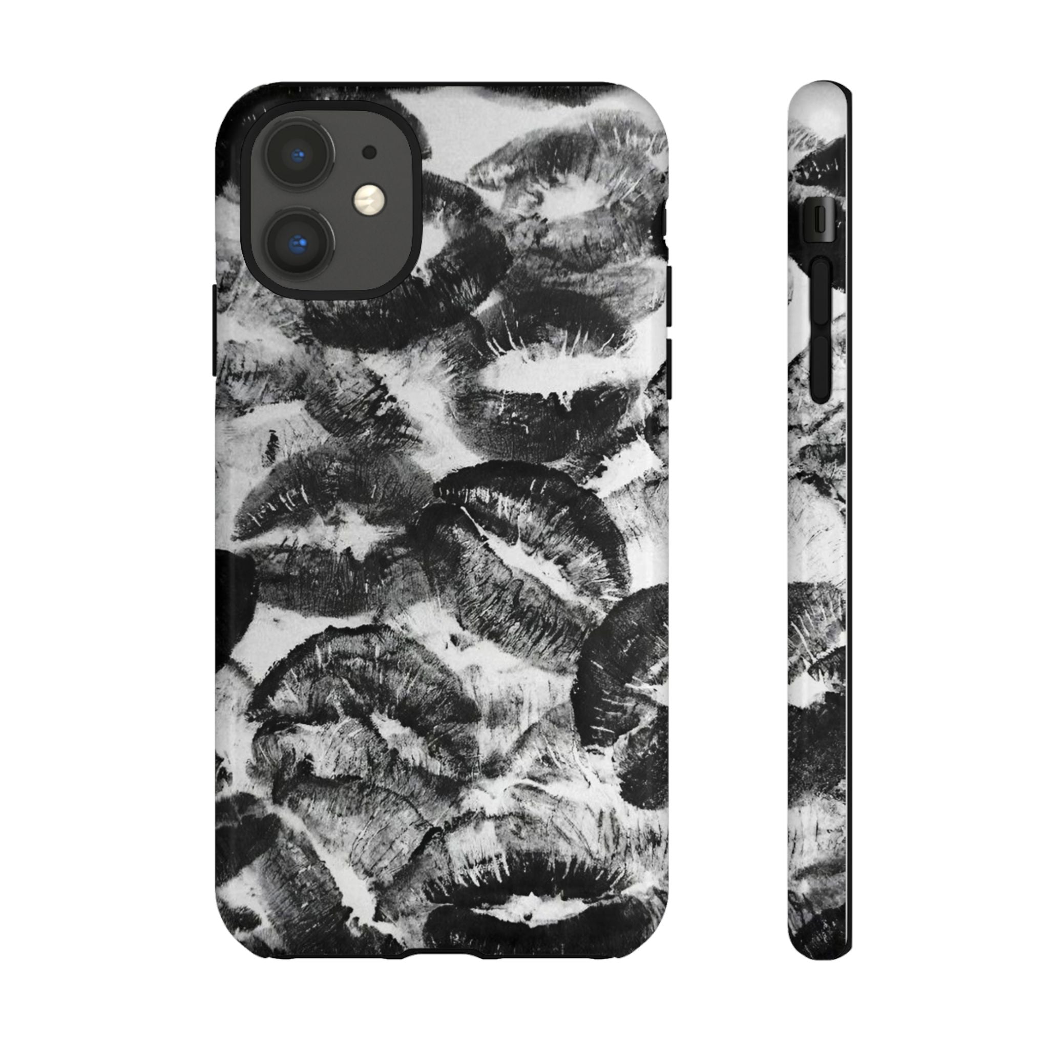 Black and Kiss Design Phone Case