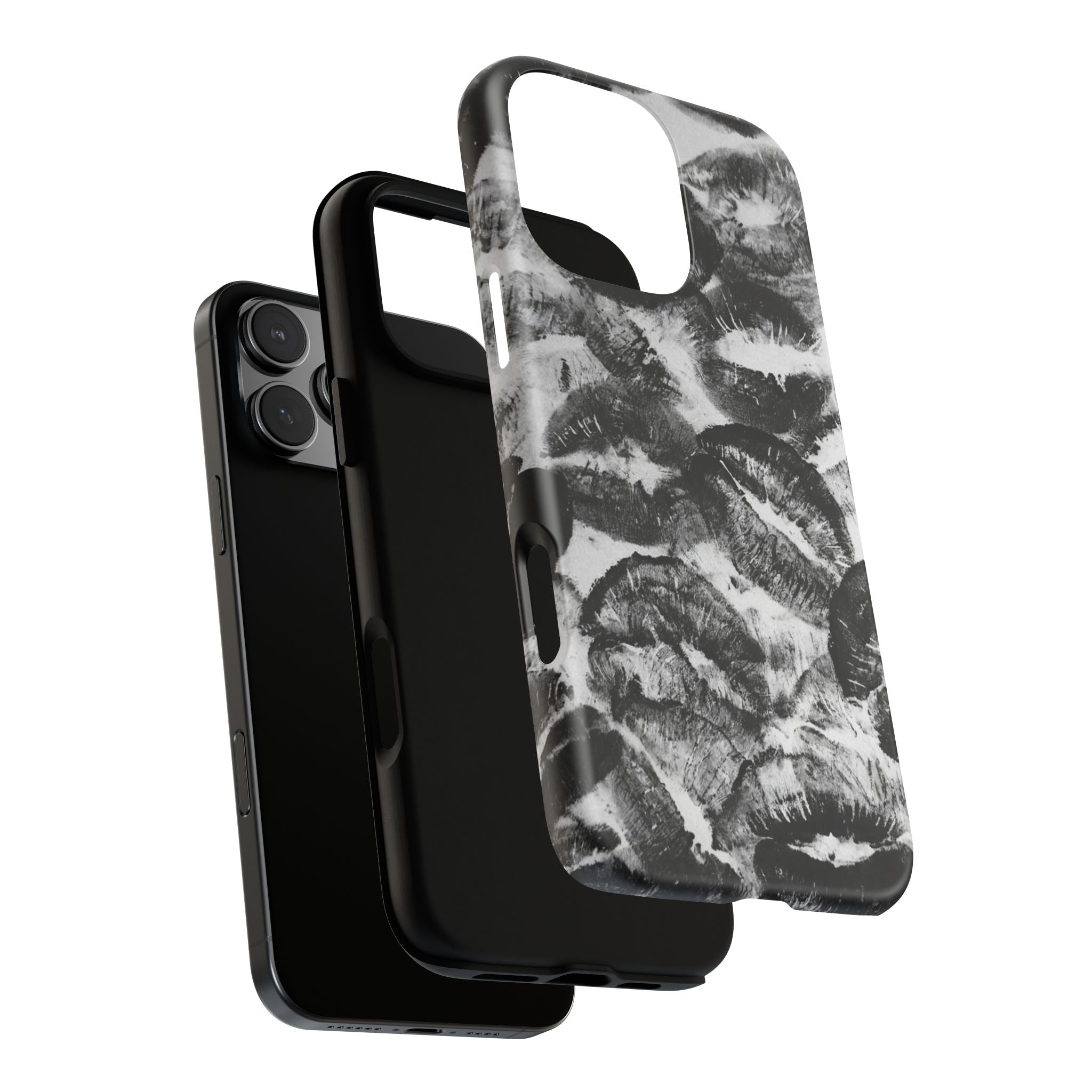 Black and Kiss Design Phone Case