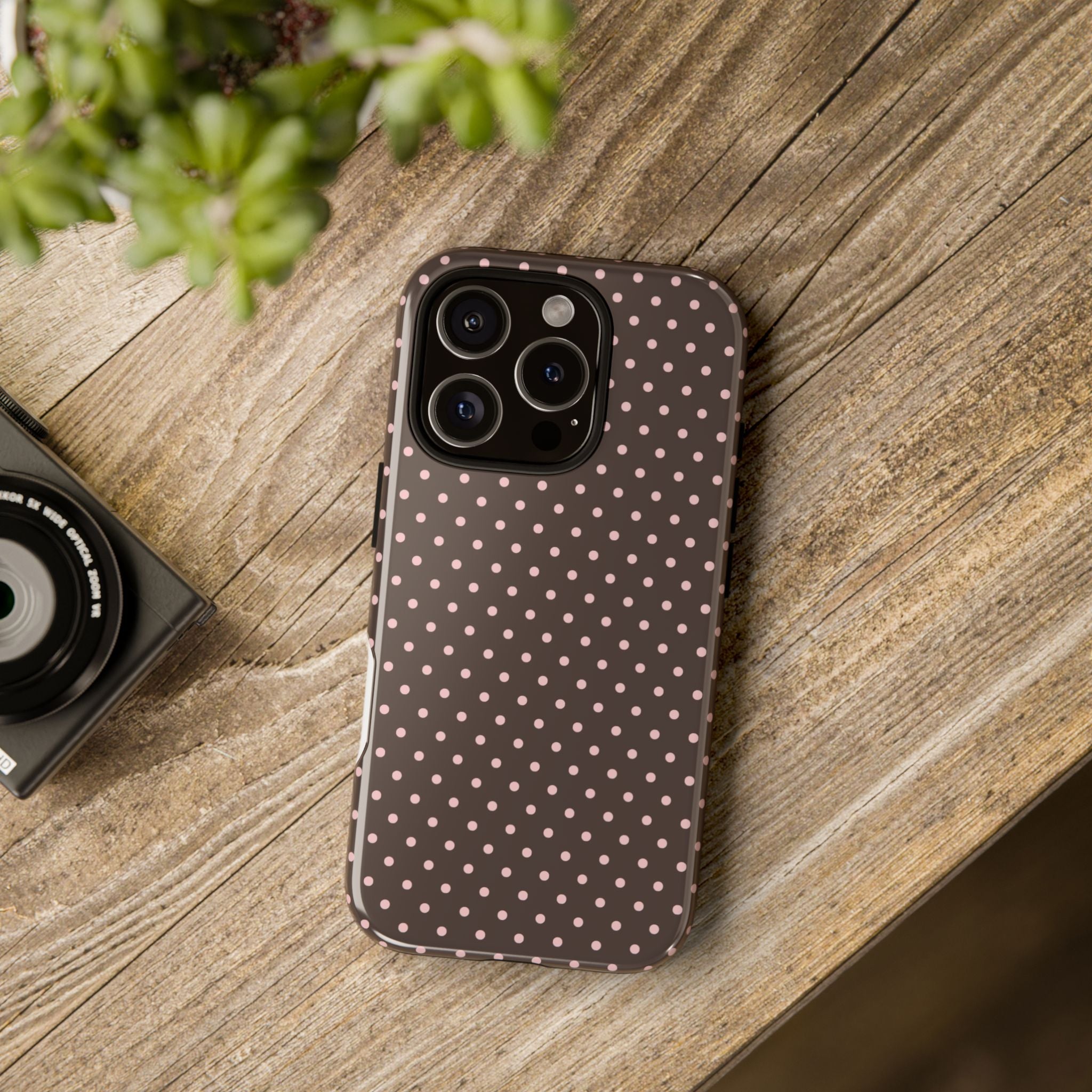 Brown Polka Phone Case