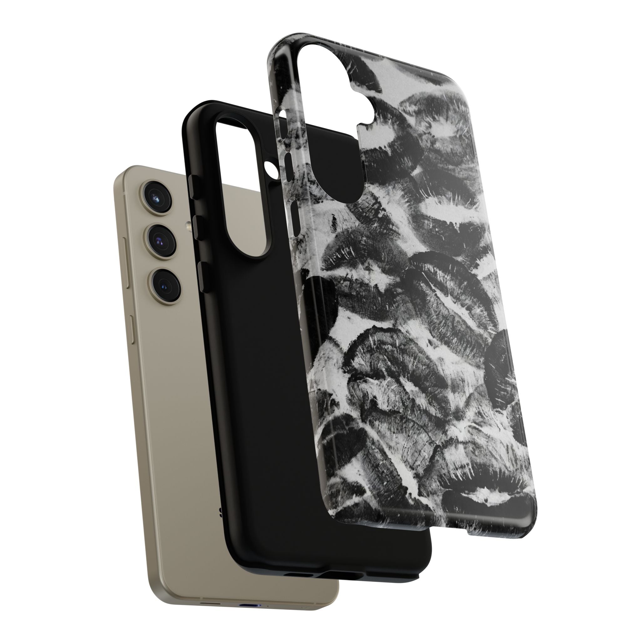 Black and Kiss Design Phone Case